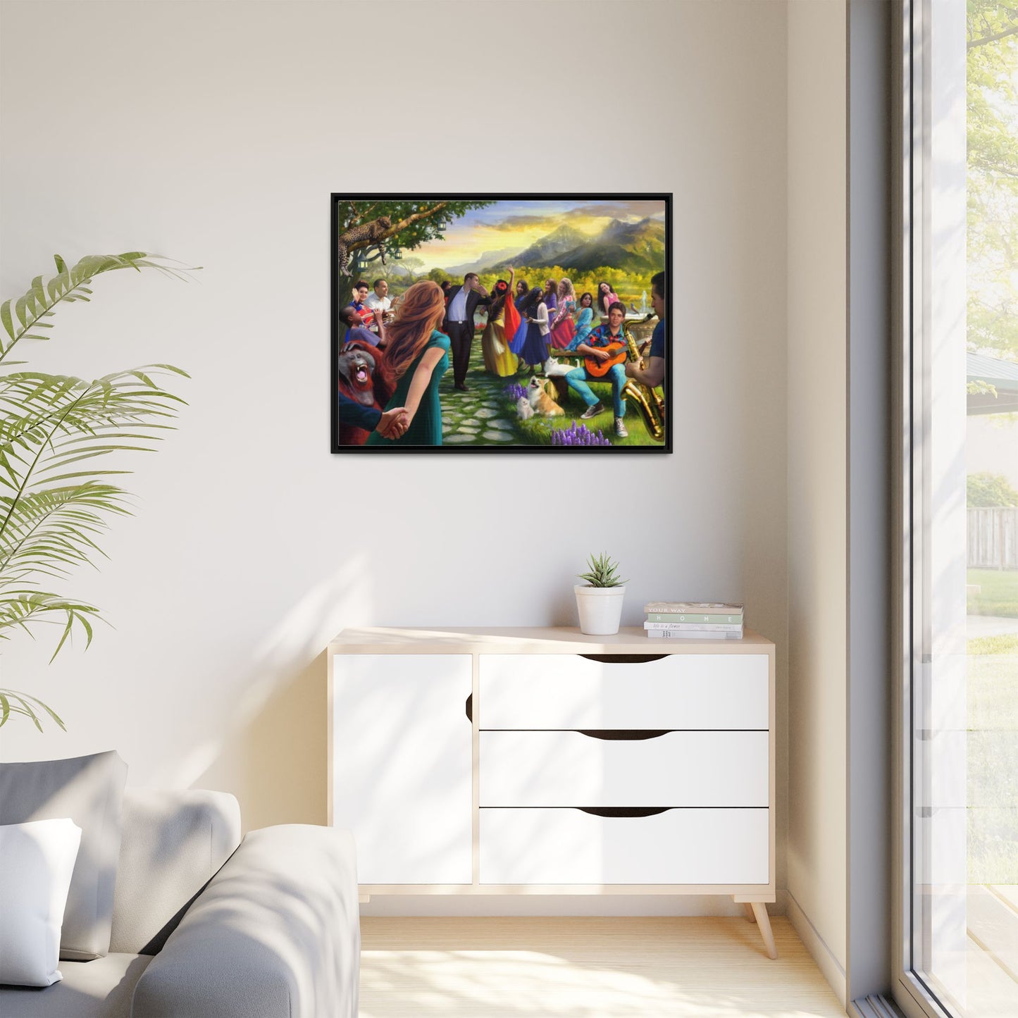 Let There Be Music! Matte Canvas, Framed (Multi-color)