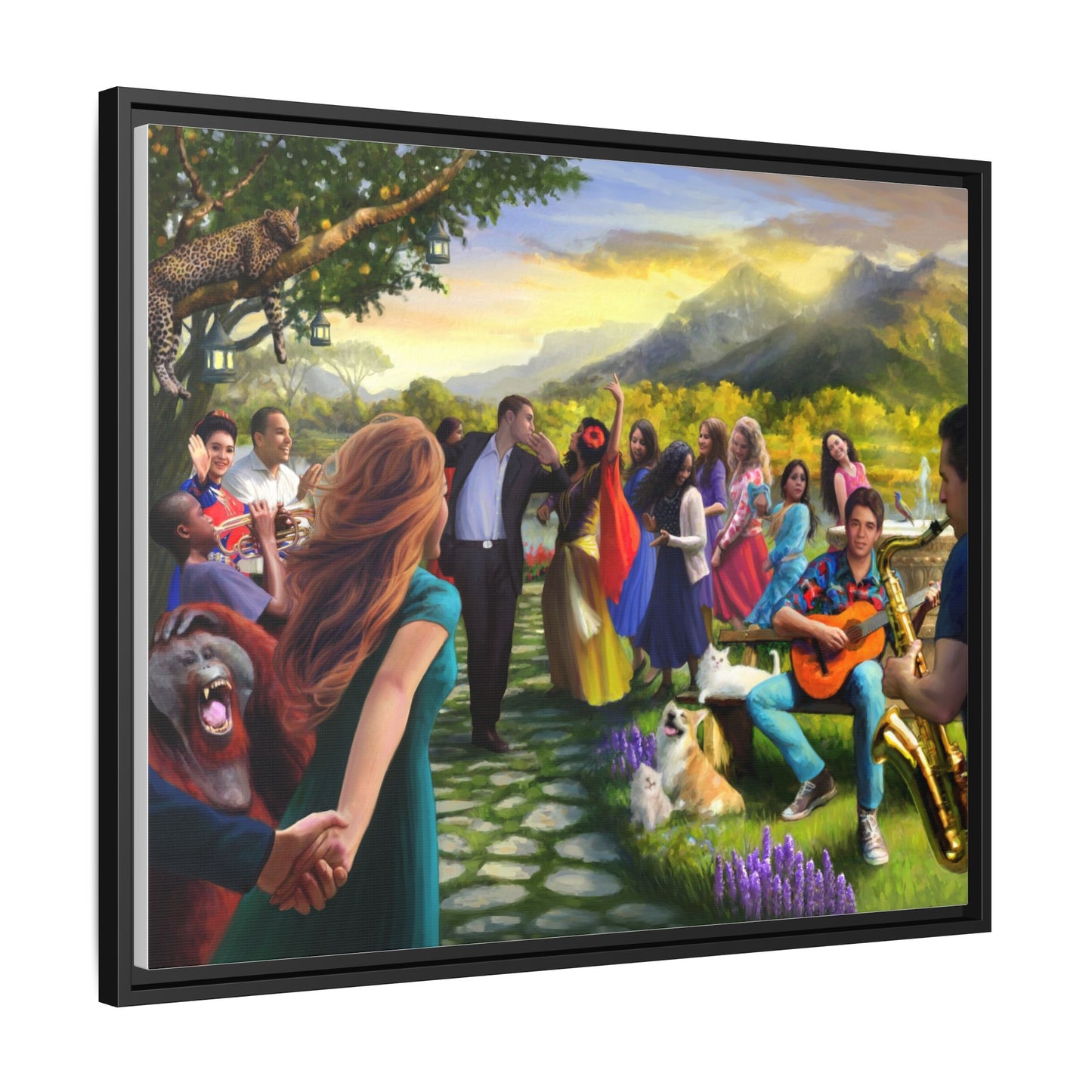 Let There Be Music! Matte Canvas, Framed (Multi-color)