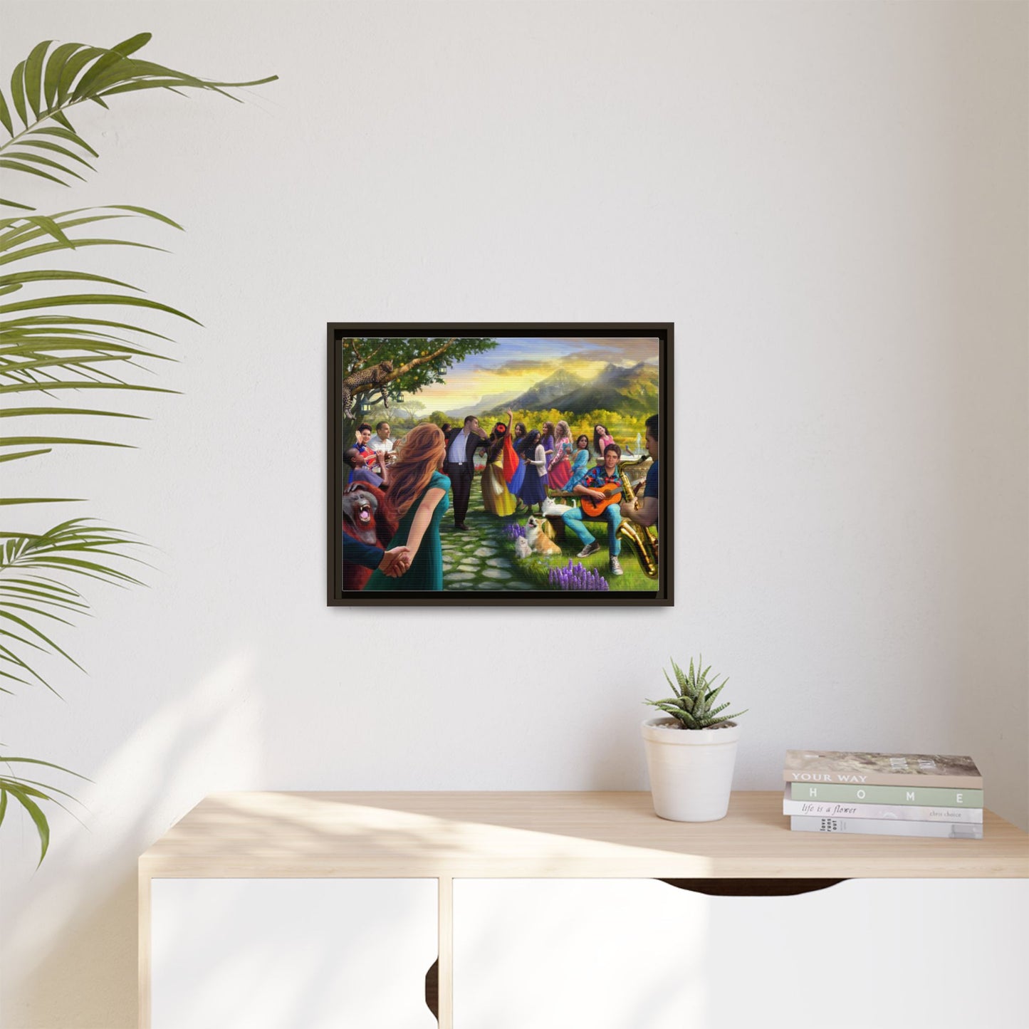 Let There Be Music! Matte Canvas, Framed (Multi-color)