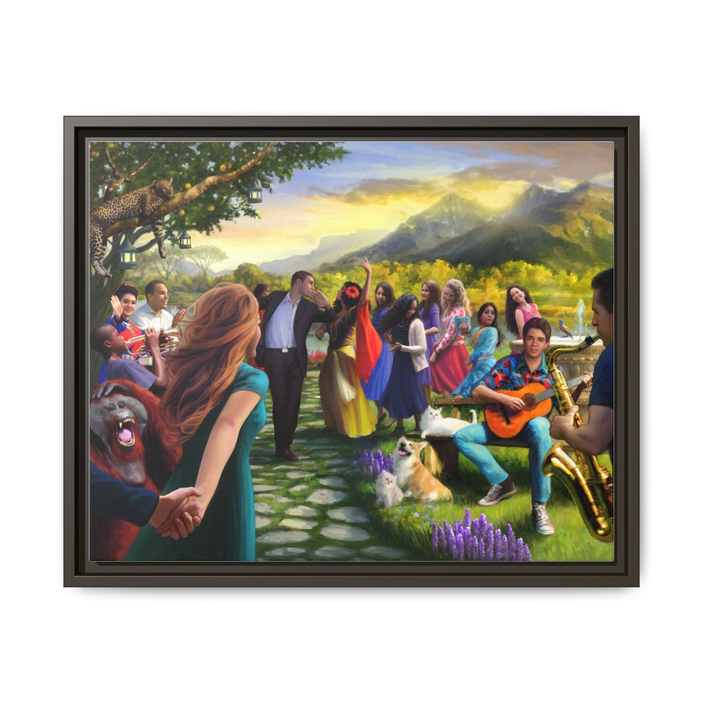 Let There Be Music! Matte Canvas, Framed (Multi-color)