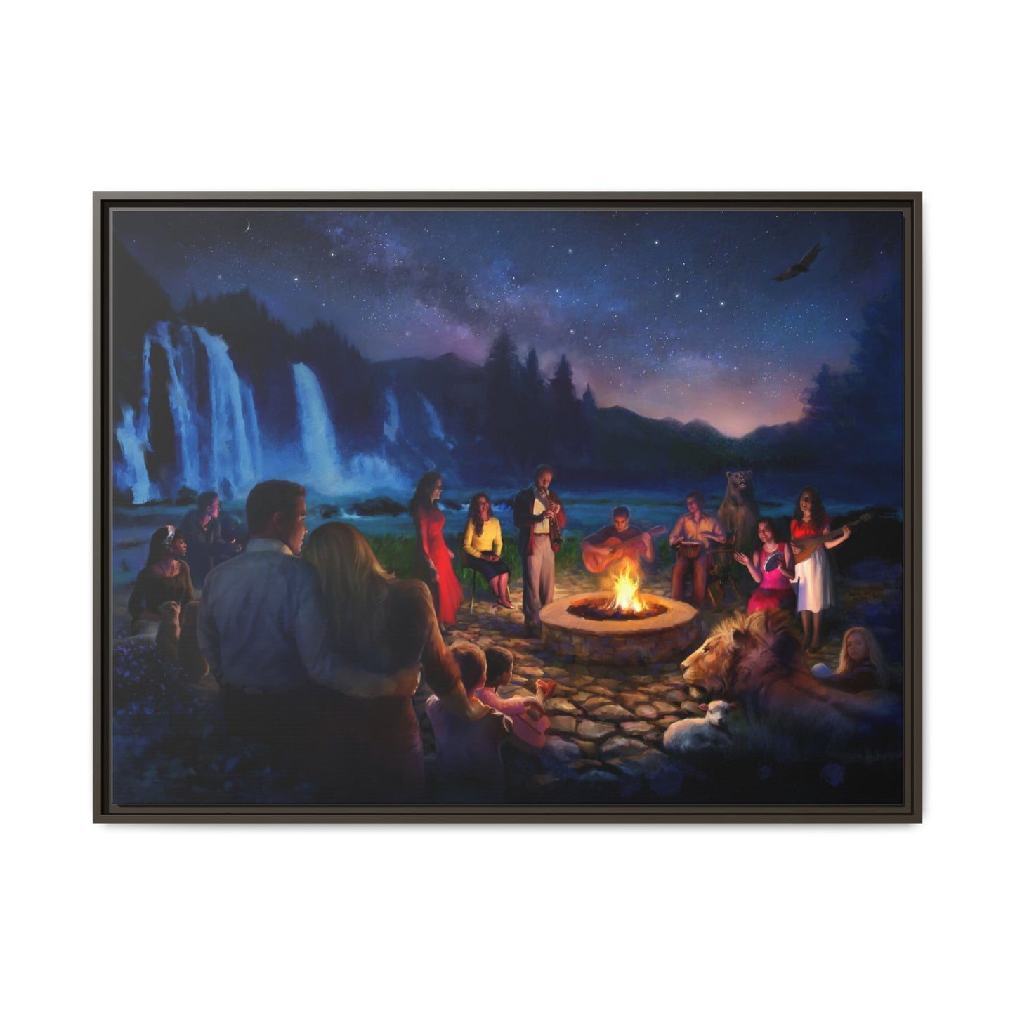 Night Music- Framed canvas print