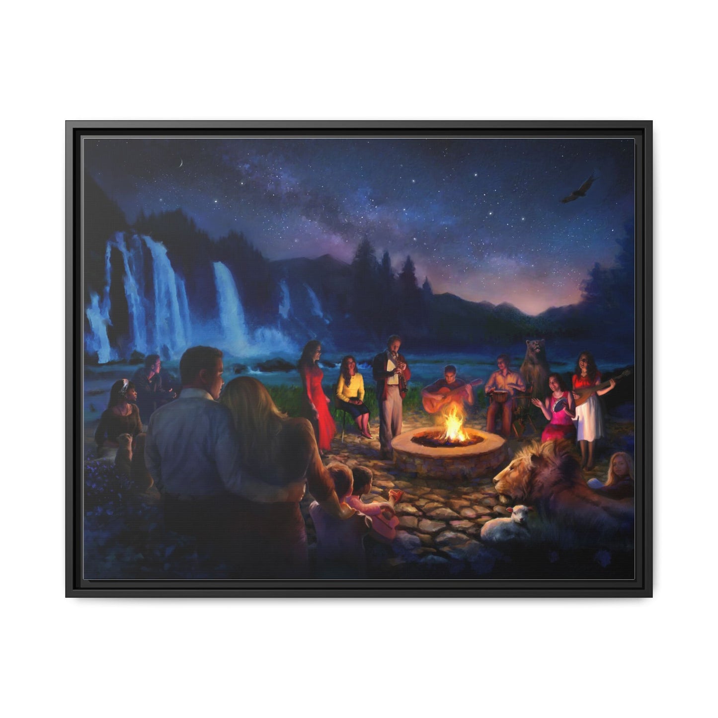Night Music- Framed canvas print