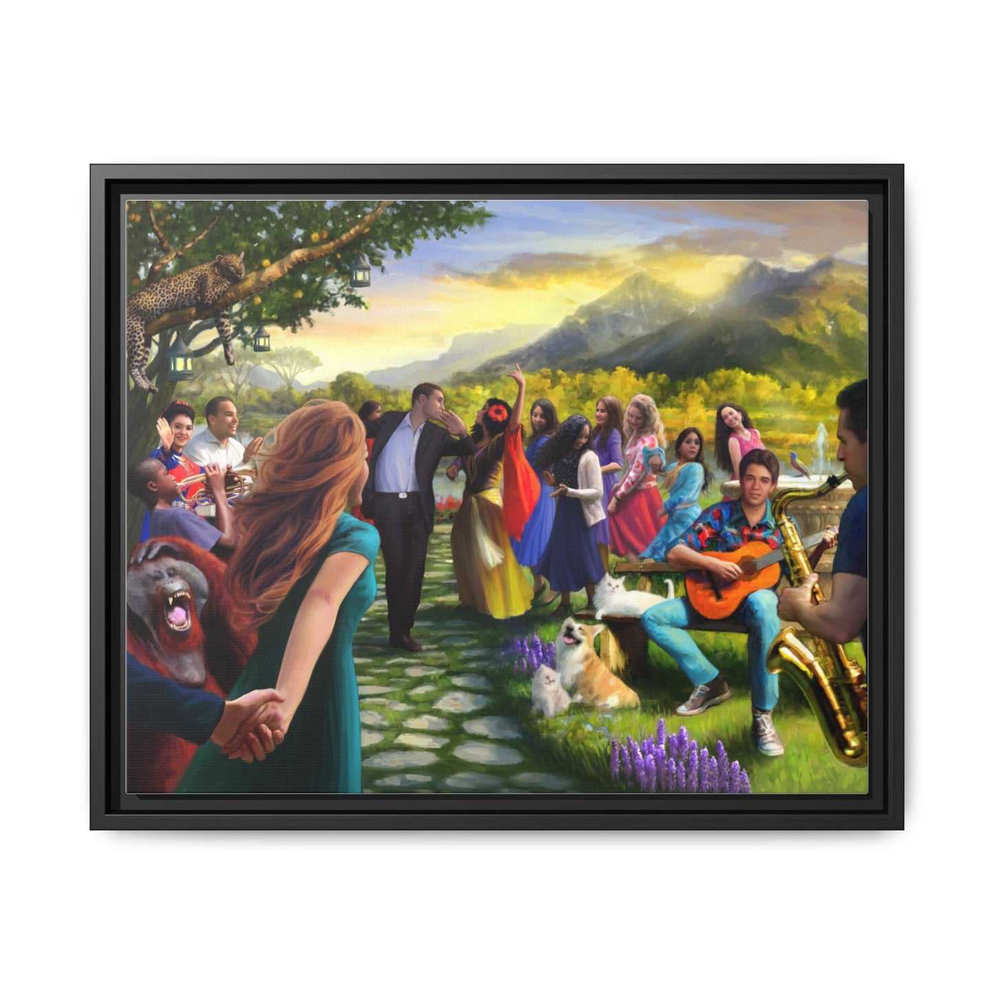Let There Be Music! Matte Canvas, Framed (Multi-color)