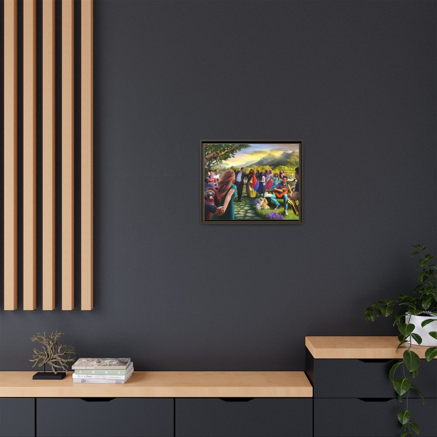 Let There Be Music! Matte Canvas, Framed (Multi-color)