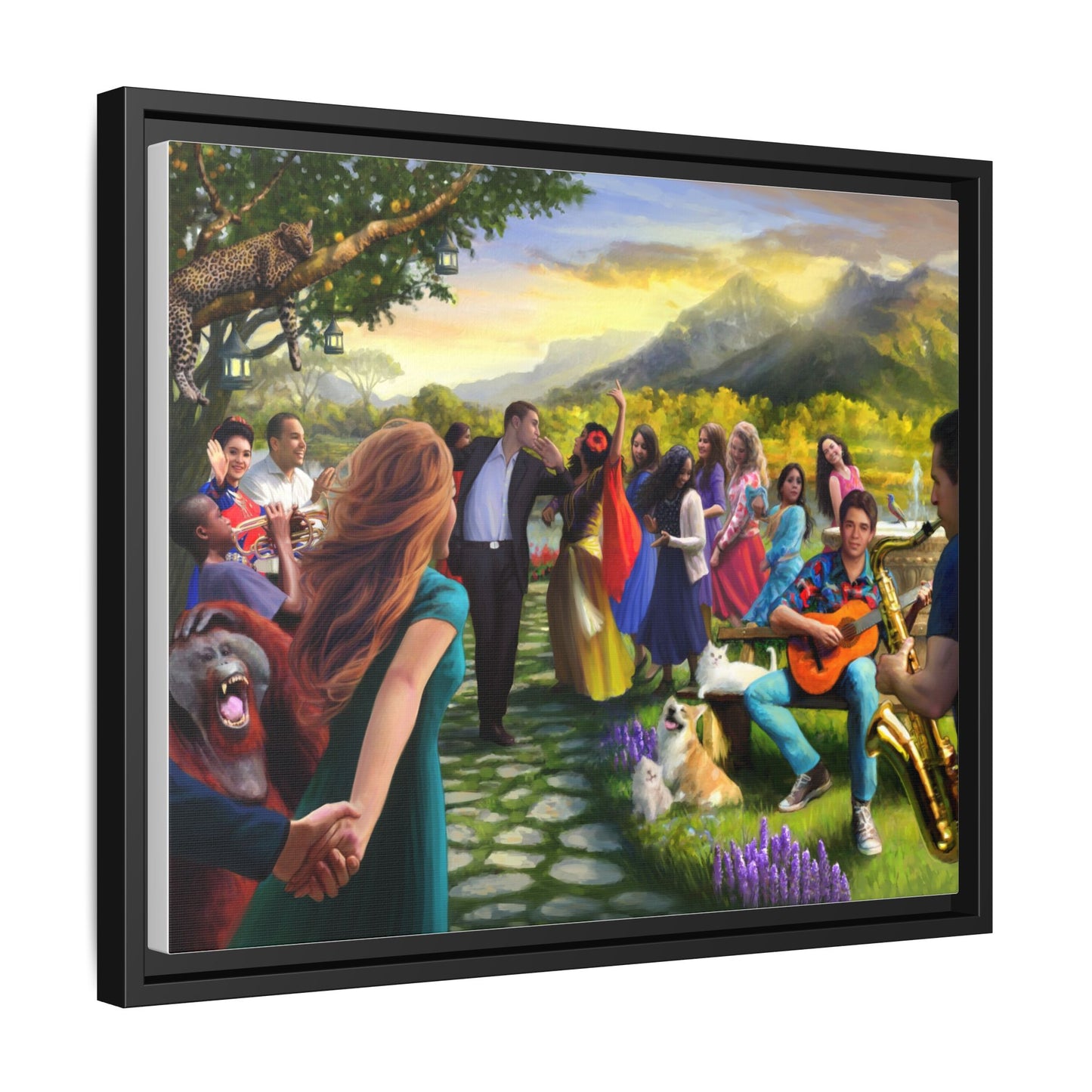 Let There Be Music! Matte Canvas, Framed (Multi-color)