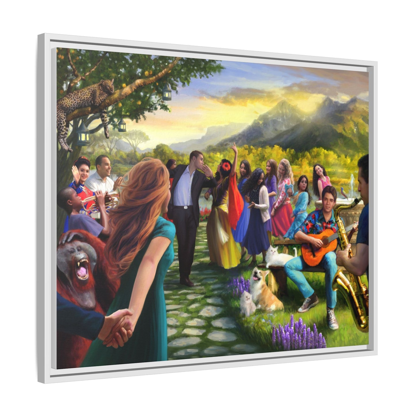 Let There Be Music! Matte Canvas, Framed (Multi-color)