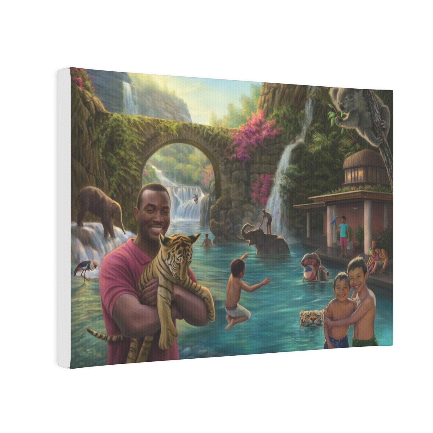 Water Fun- canvas photo tile