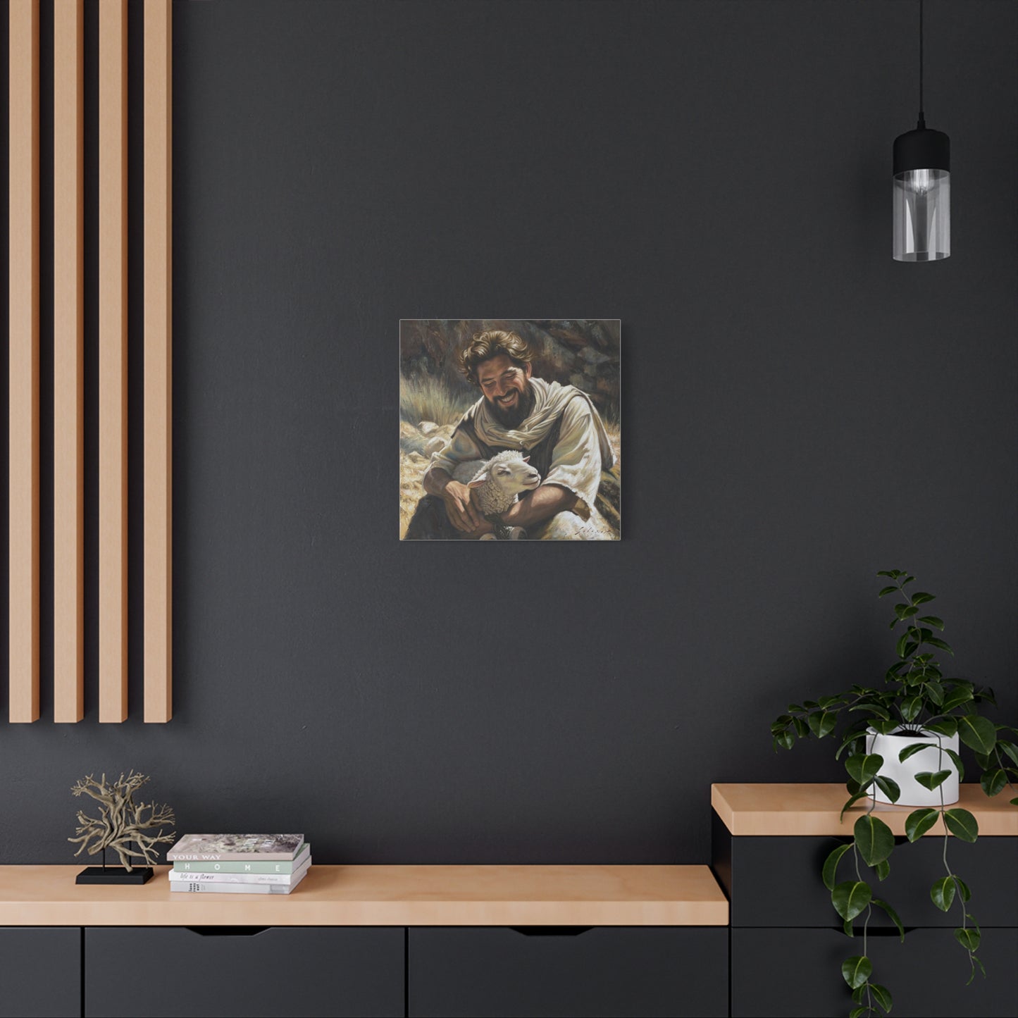 Shepherd with His Lamb- canvas print
