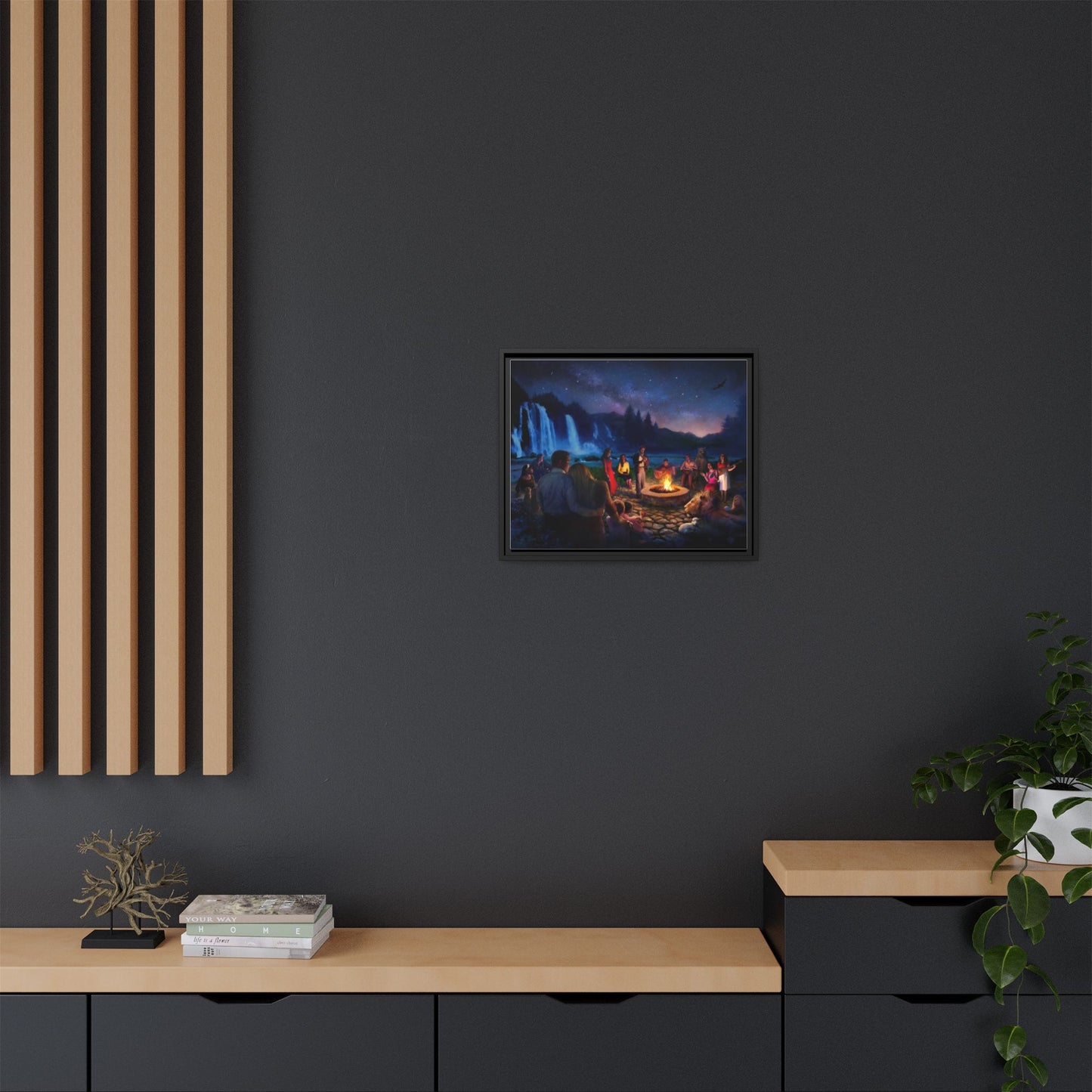 Night Music- Framed canvas print