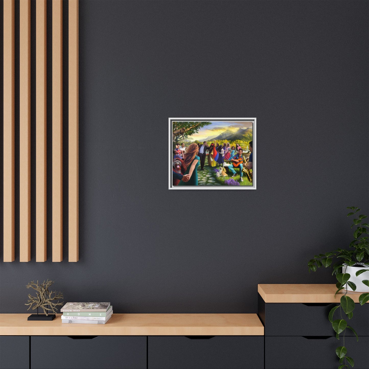 Let There Be Music! Matte Canvas, Framed (Multi-color)