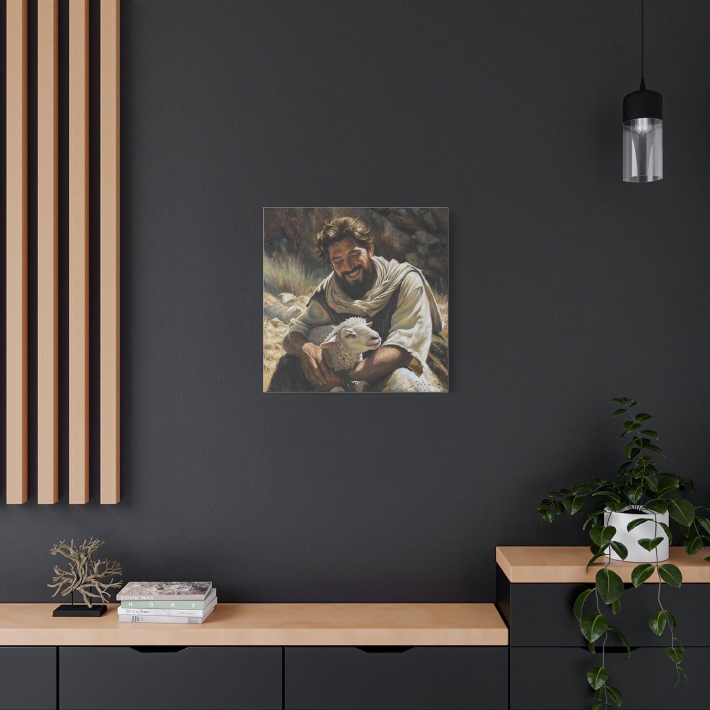 Shepherd with His Lamb- canvas print
