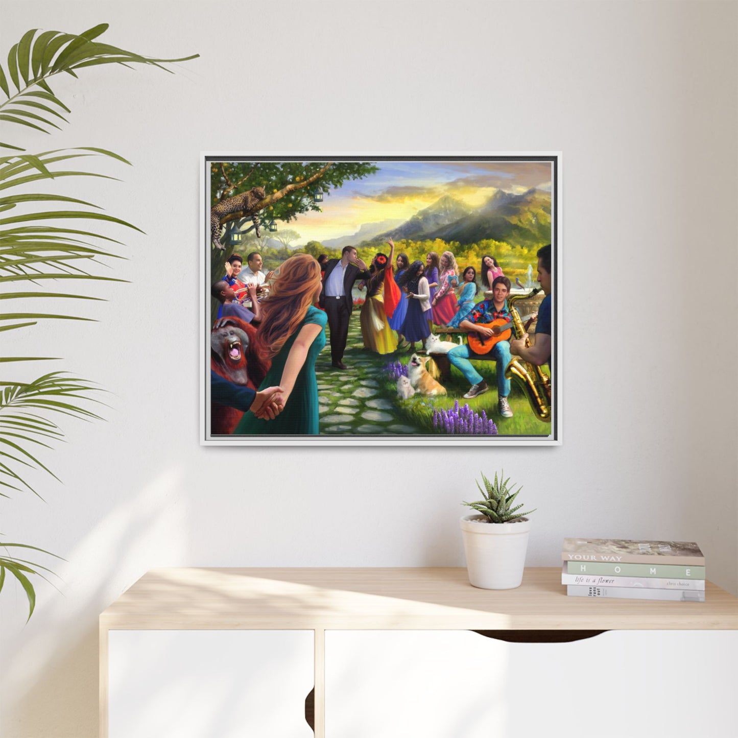 Let There Be Music! Matte Canvas, Framed (Multi-color)
