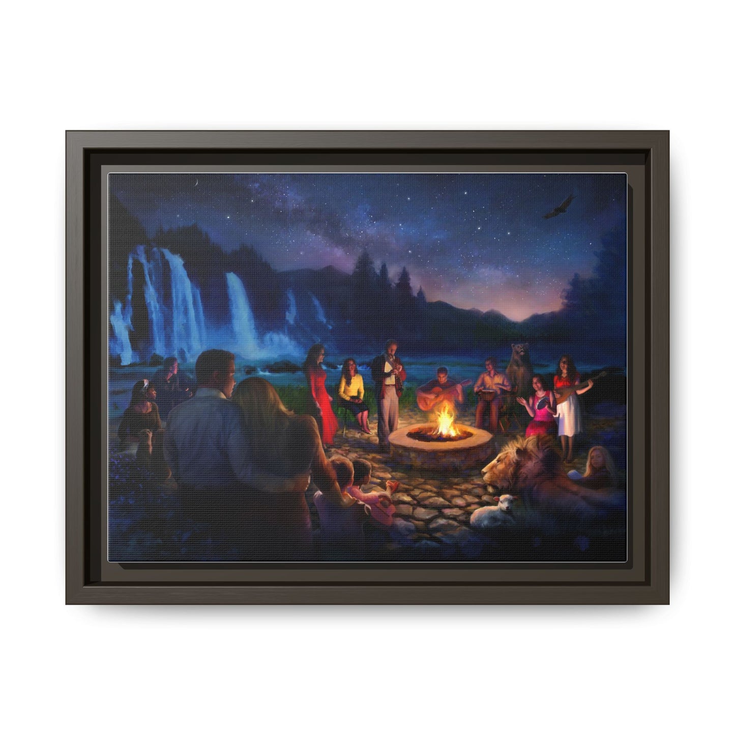 Night Music- Framed canvas print