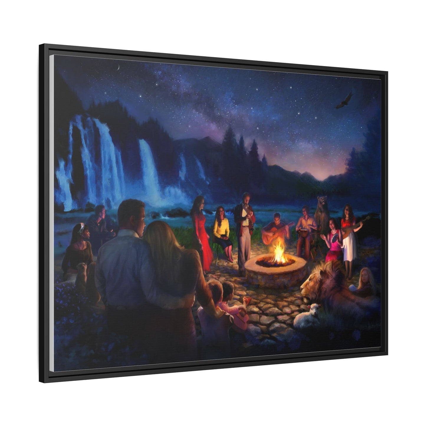 Night Music- Framed canvas print