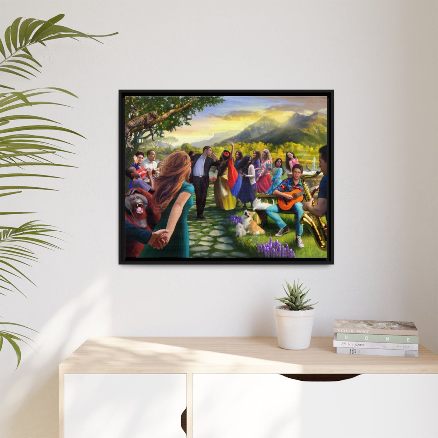 Let There Be Music! Matte Canvas, Framed (Multi-color)