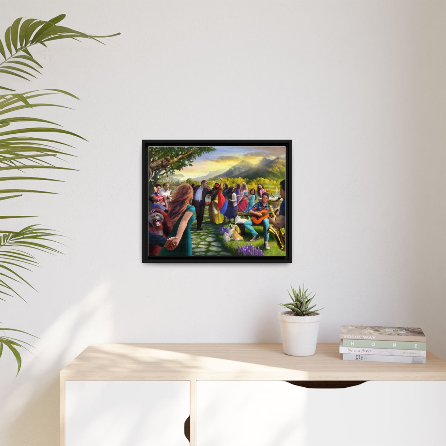 Let There Be Music! Matte Canvas, Framed (Multi-color)