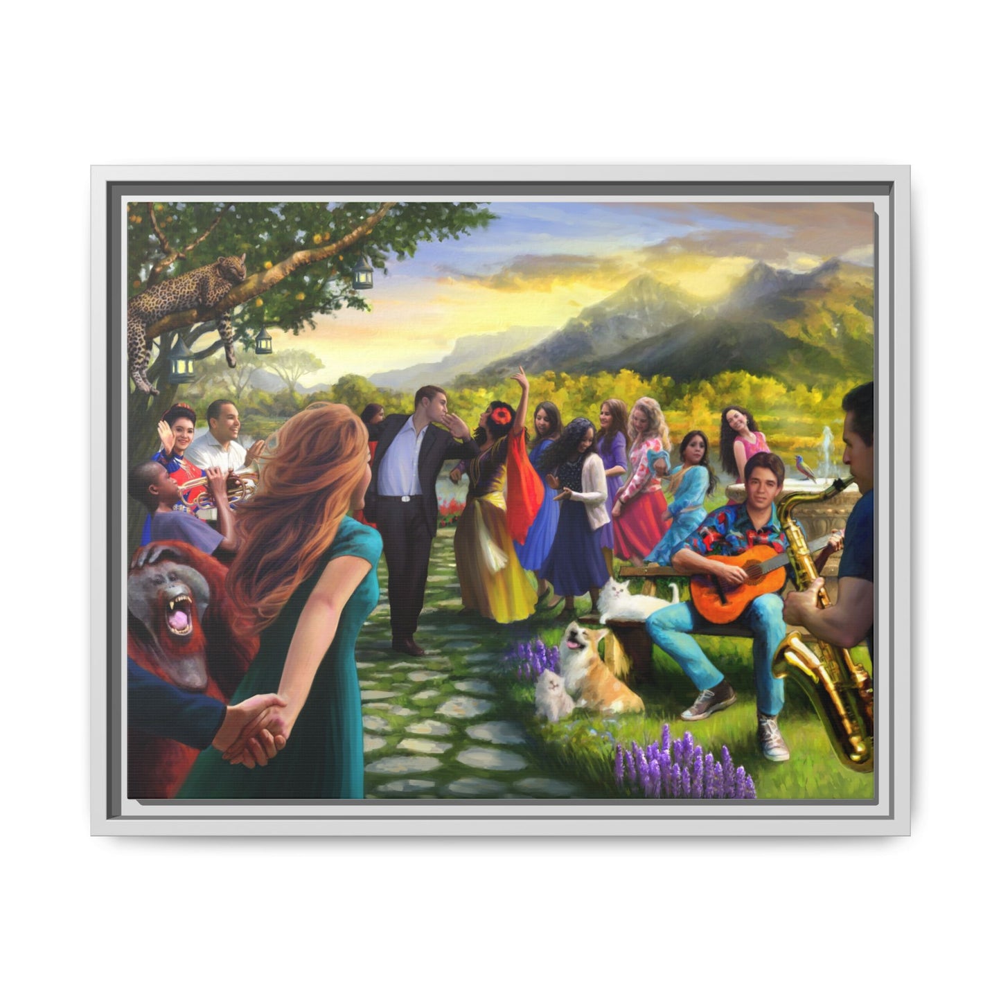 Let There Be Music! Matte Canvas, Framed (Multi-color)