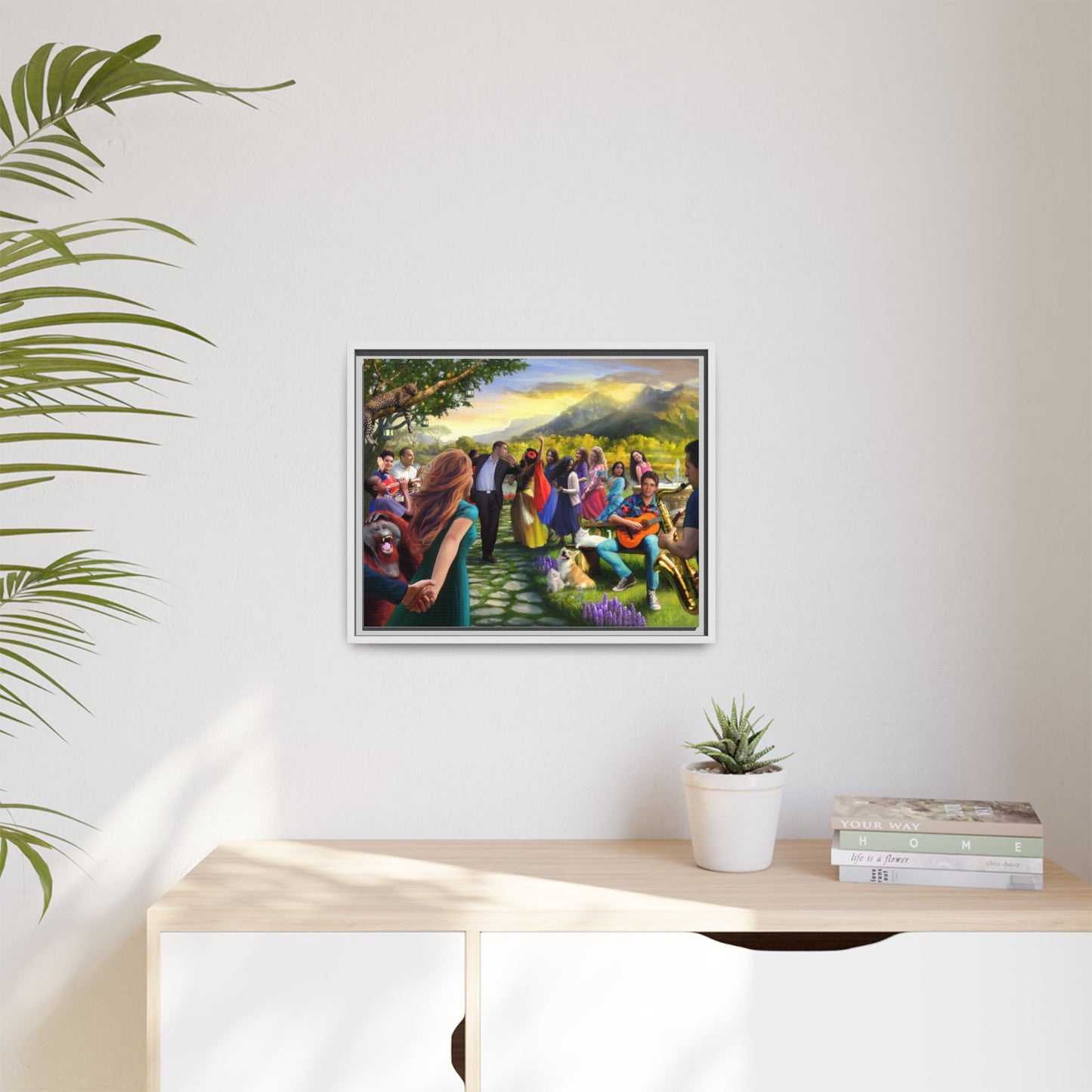 Let There Be Music! Matte Canvas, Framed (Multi-color)