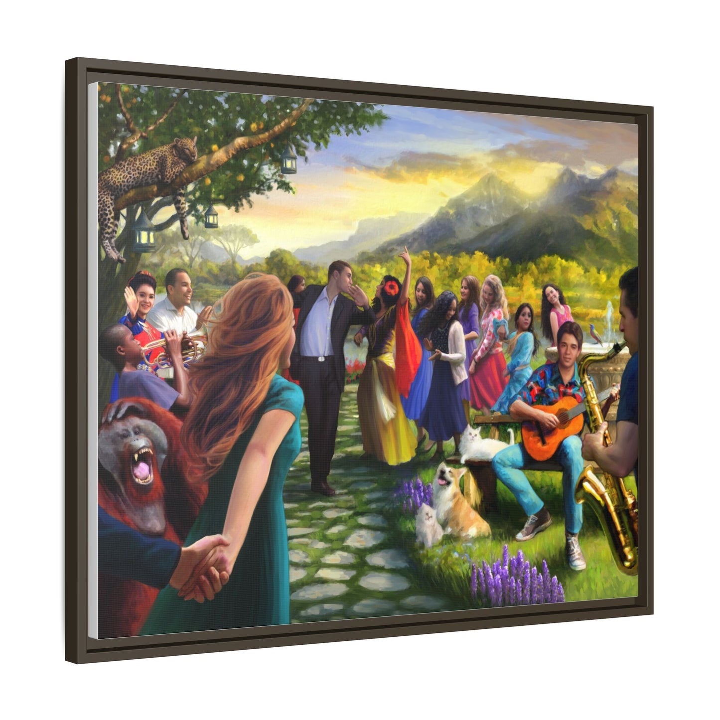 Let There Be Music! Matte Canvas, Framed (Multi-color)
