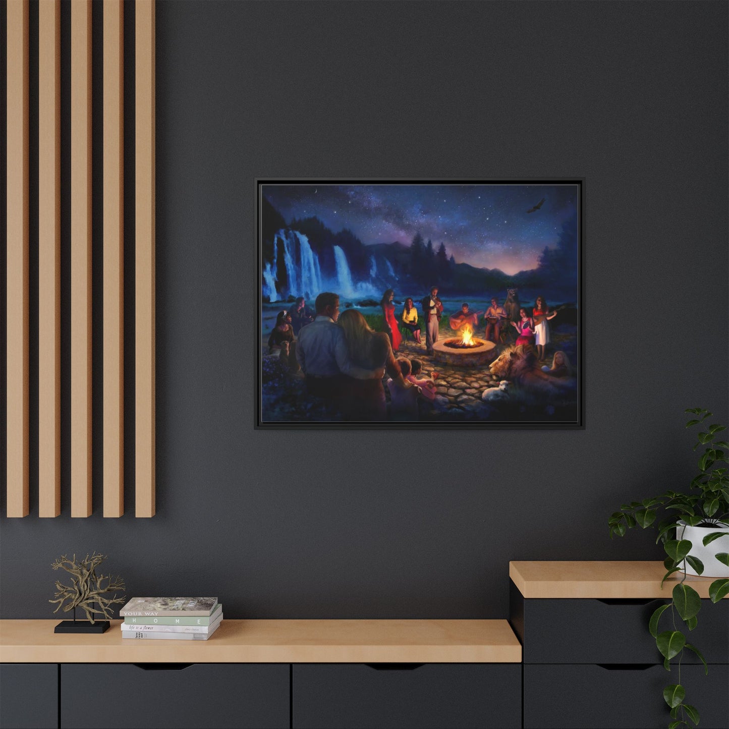 Night Music- Framed canvas print