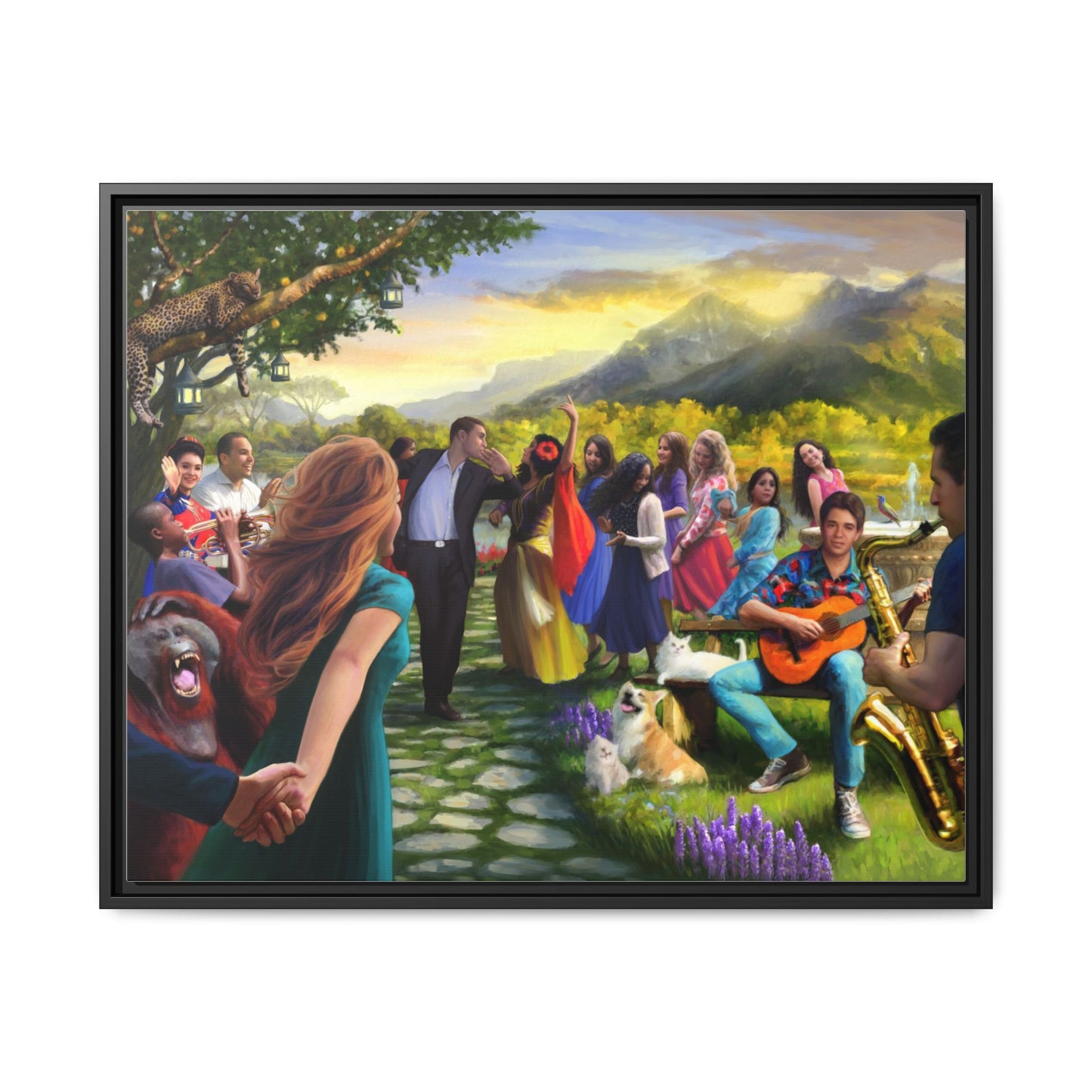 Let There Be Music! Matte Canvas, Framed (Multi-color)