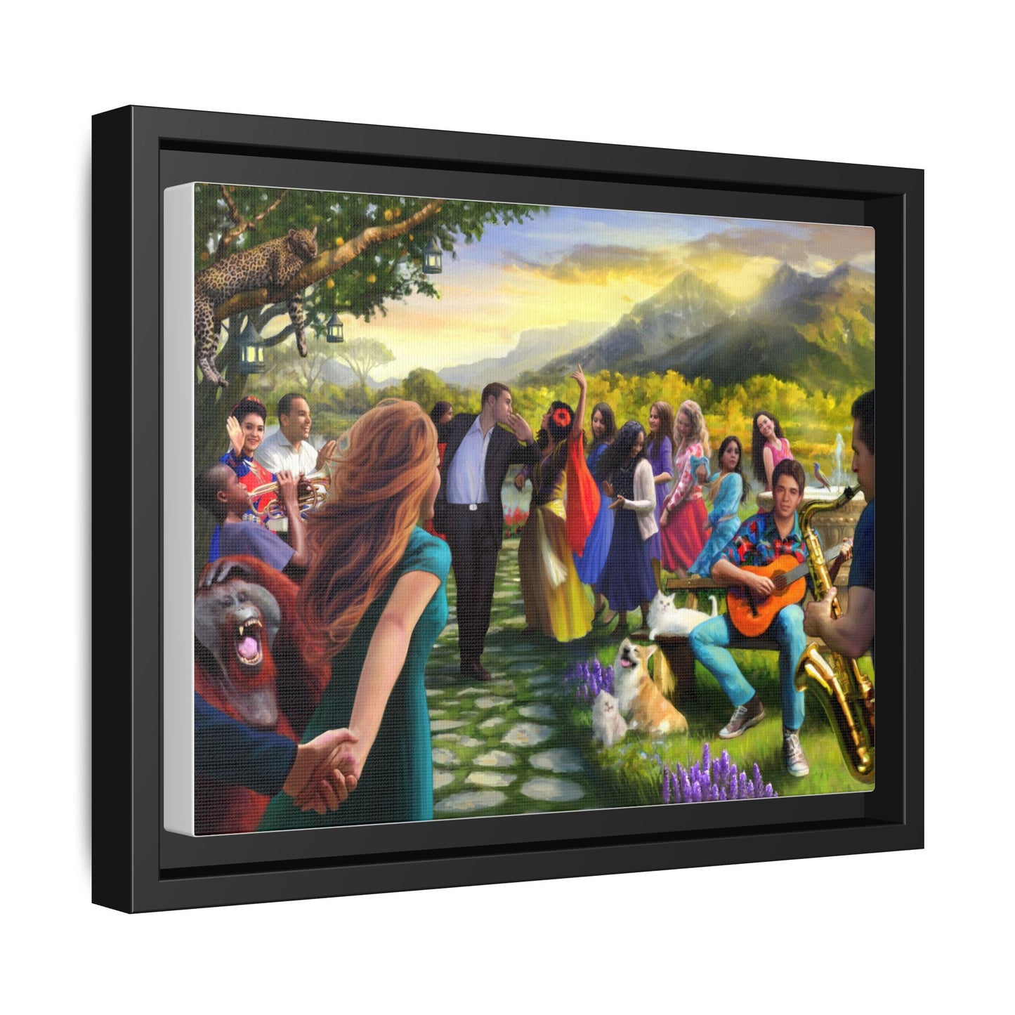 Let There Be Music! Matte Canvas, Framed (Multi-color)