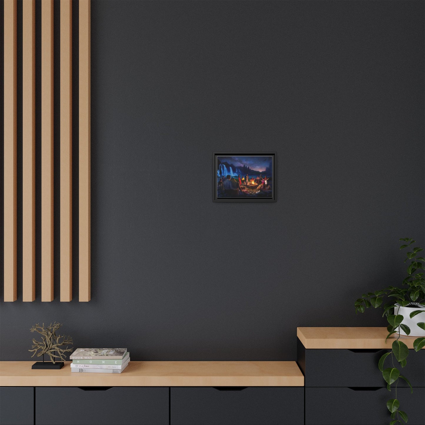 Night Music- Framed canvas print