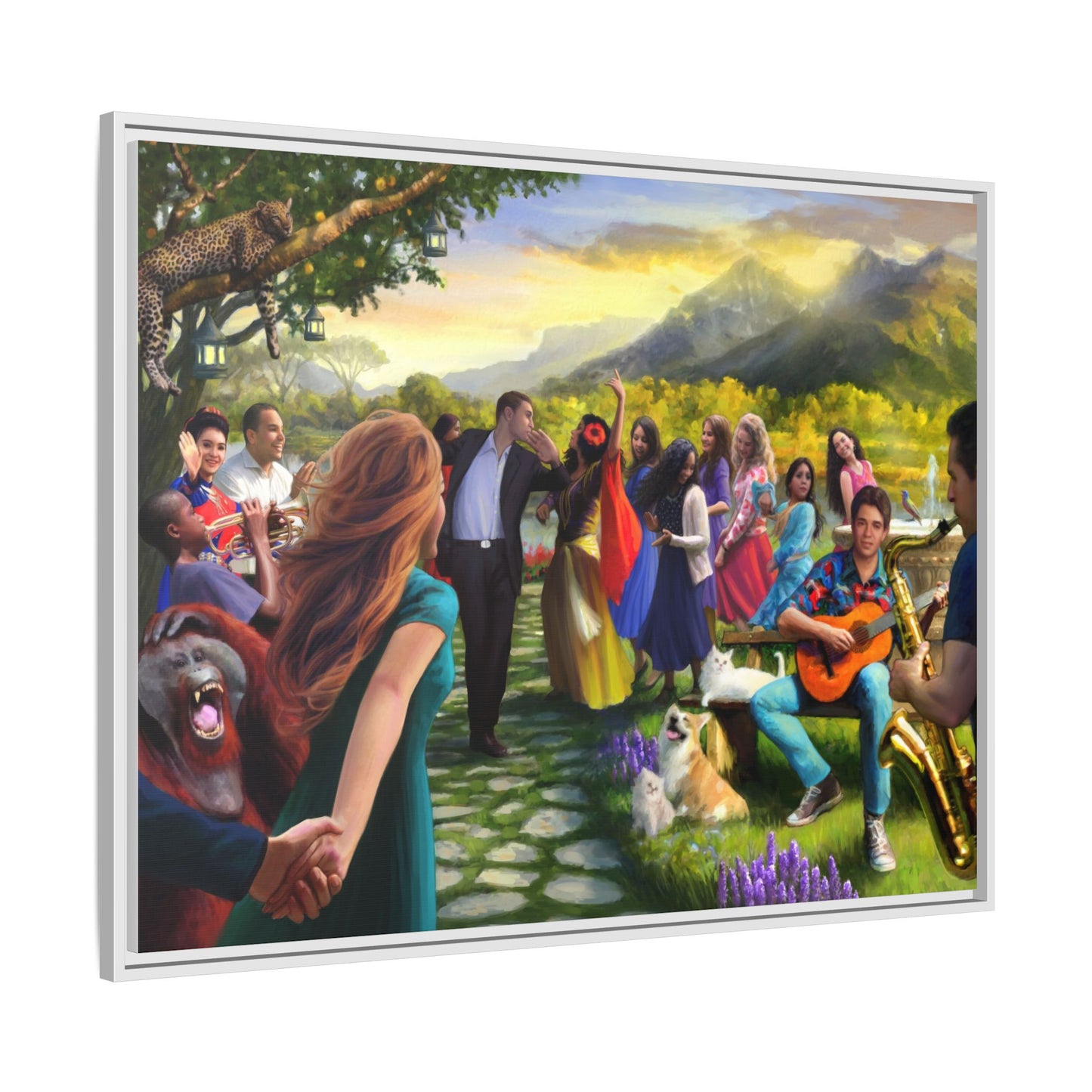 Let There Be Music! Matte Canvas, Framed (Multi-color)