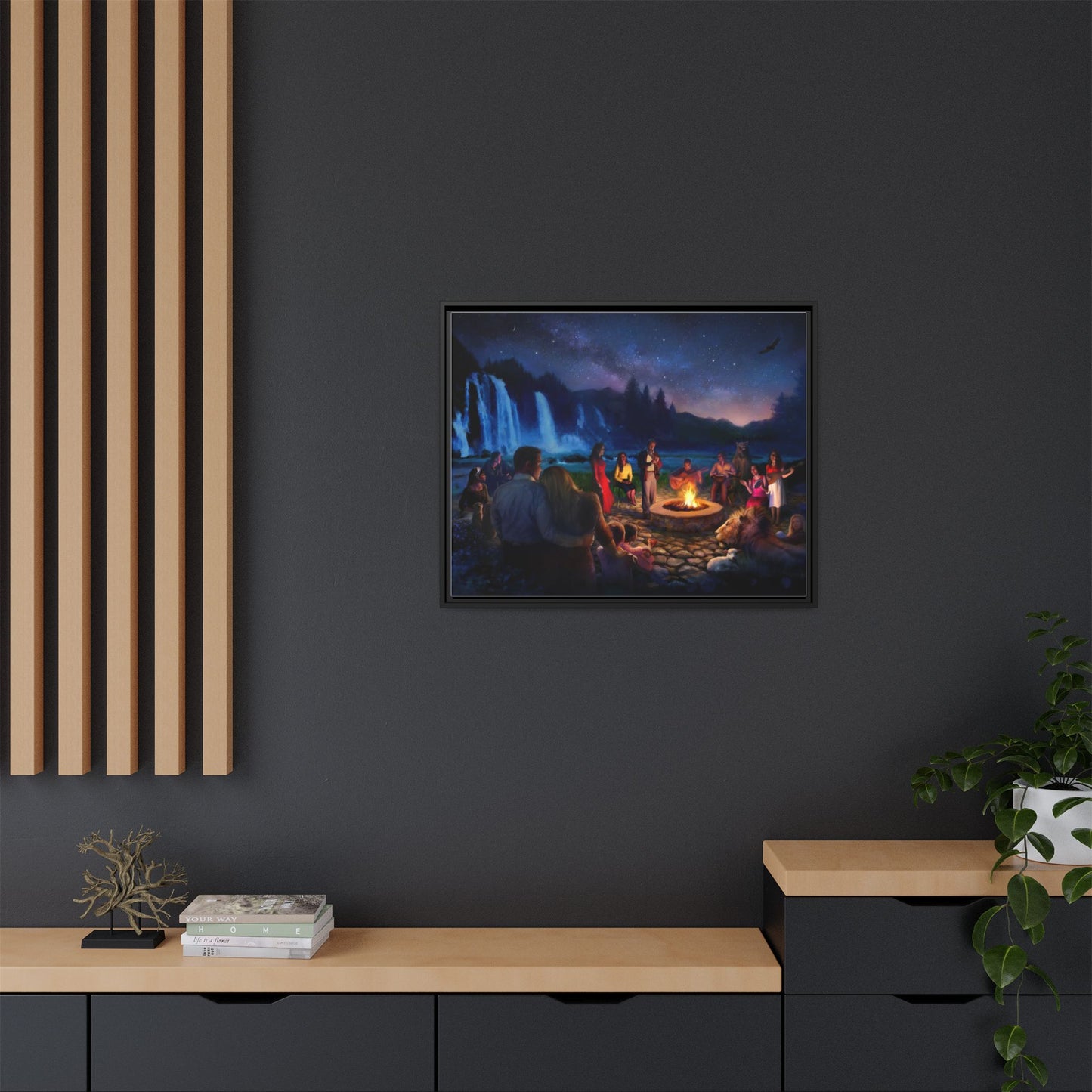 Night Music- Framed canvas print