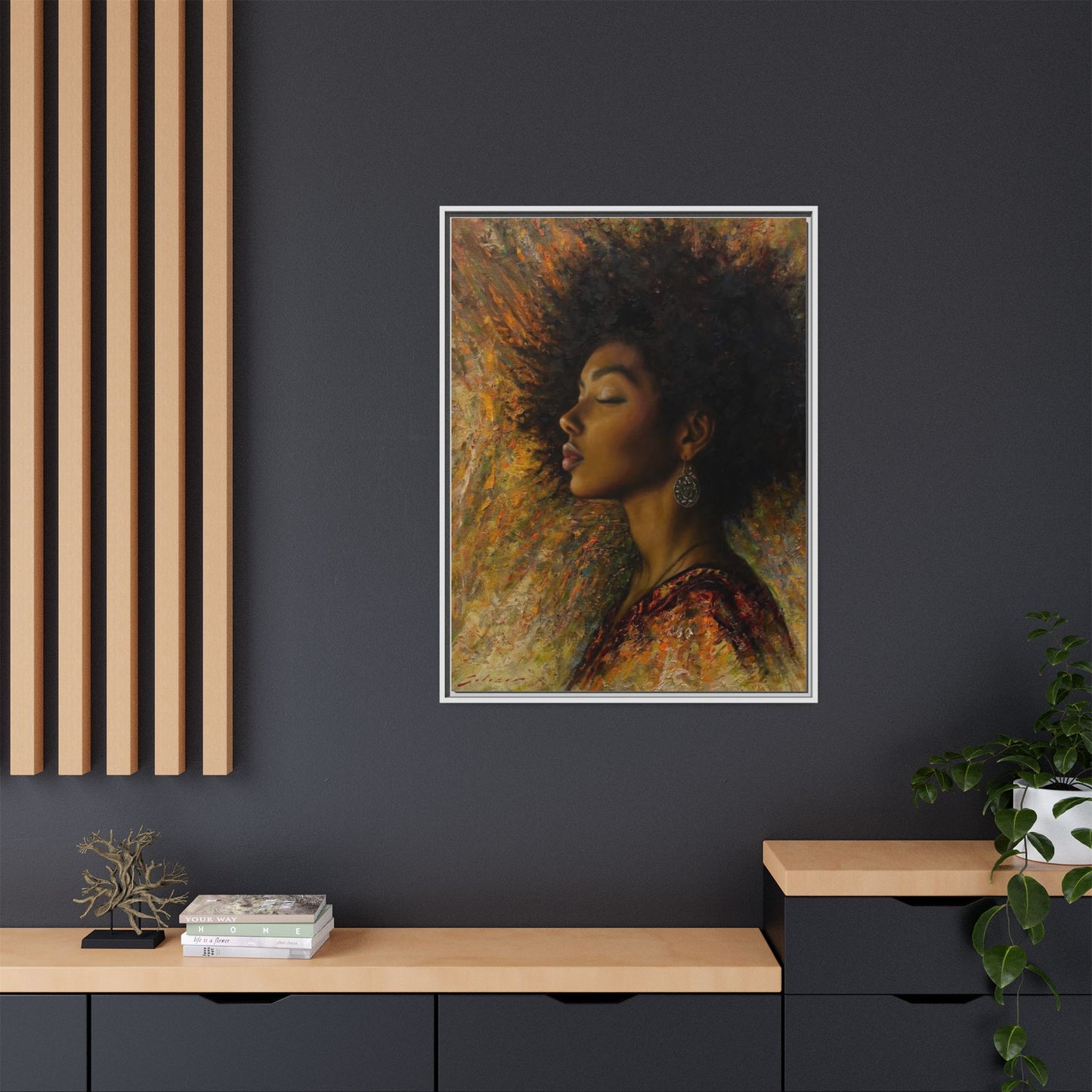 Zuri (Beautiful in Swahili) Canvas Print-Framed
