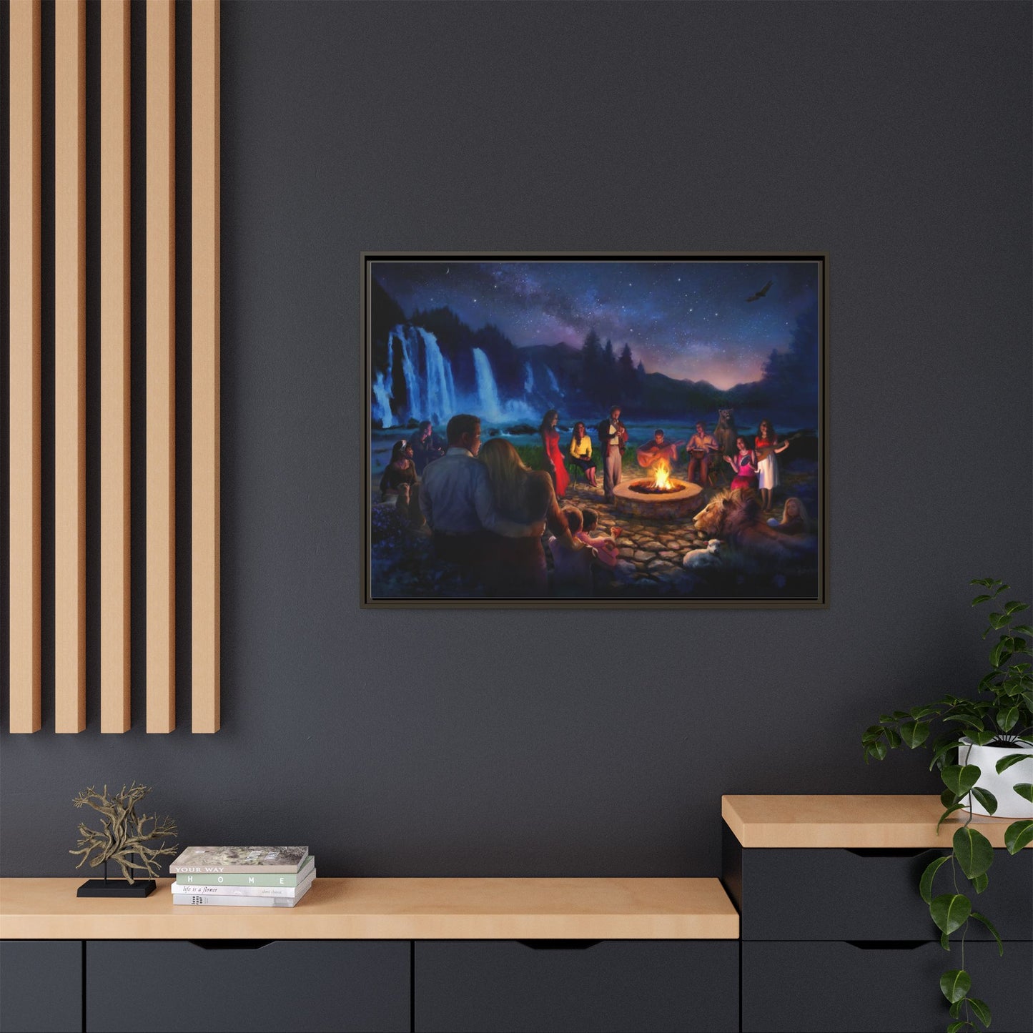 Night Music- Framed canvas print