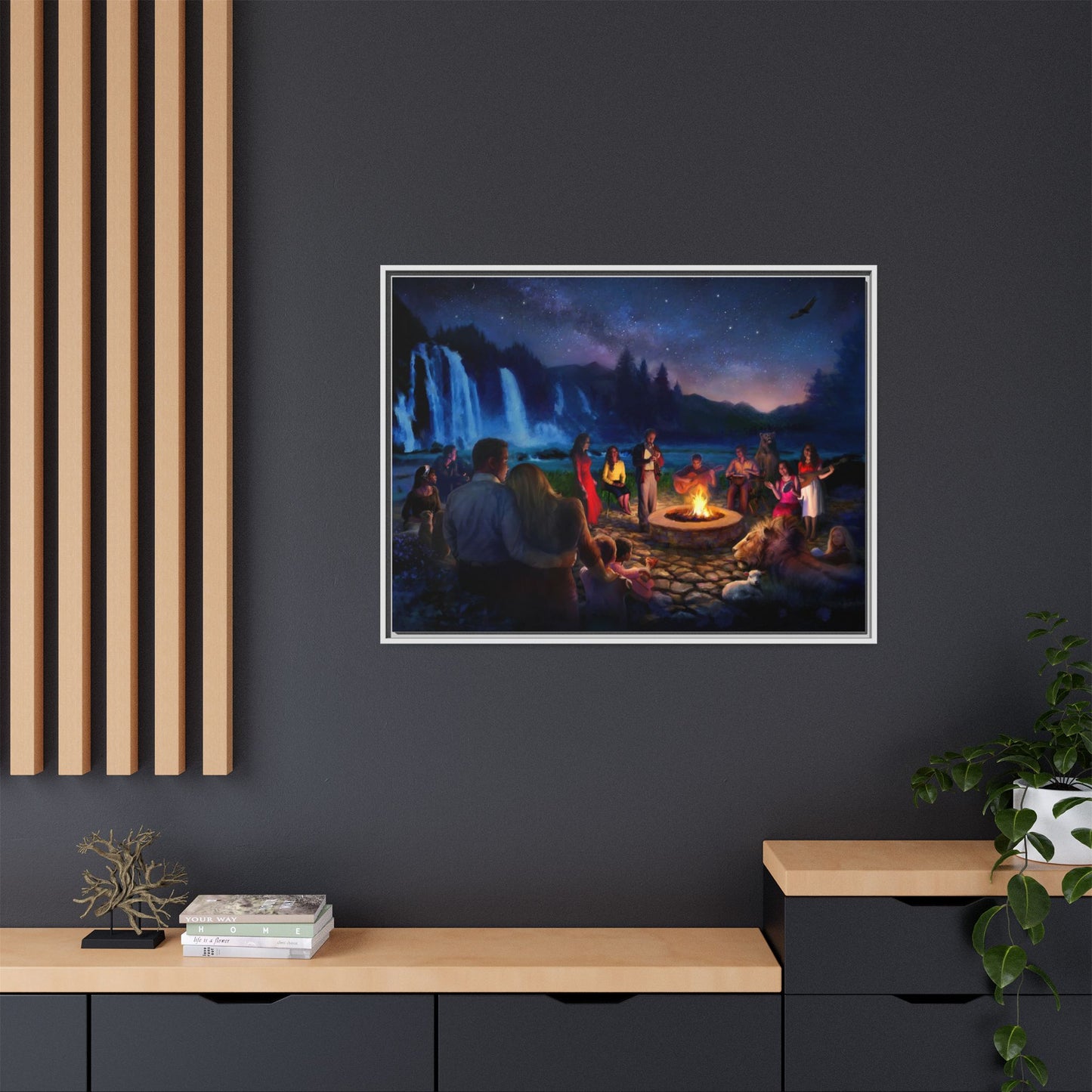 Night Music- Framed canvas print