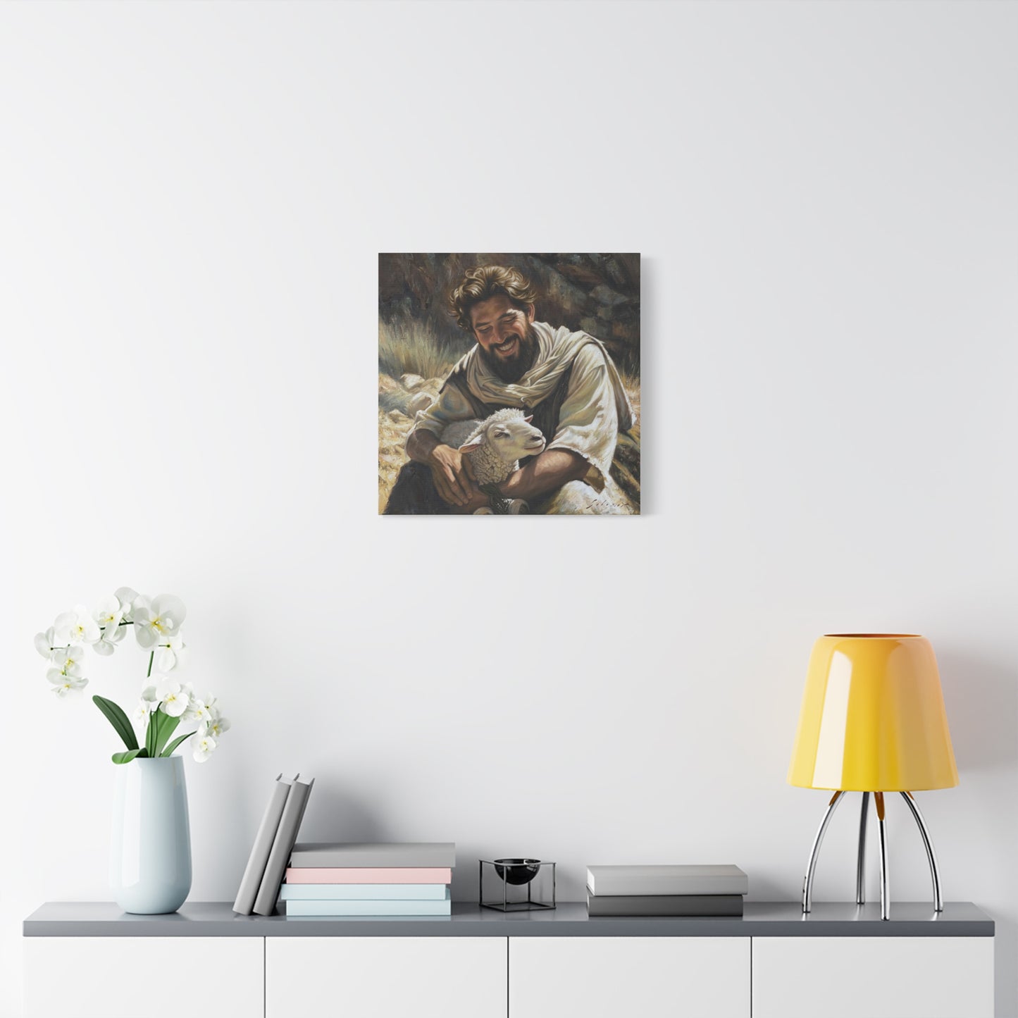 Shepherd with His Lamb- canvas print