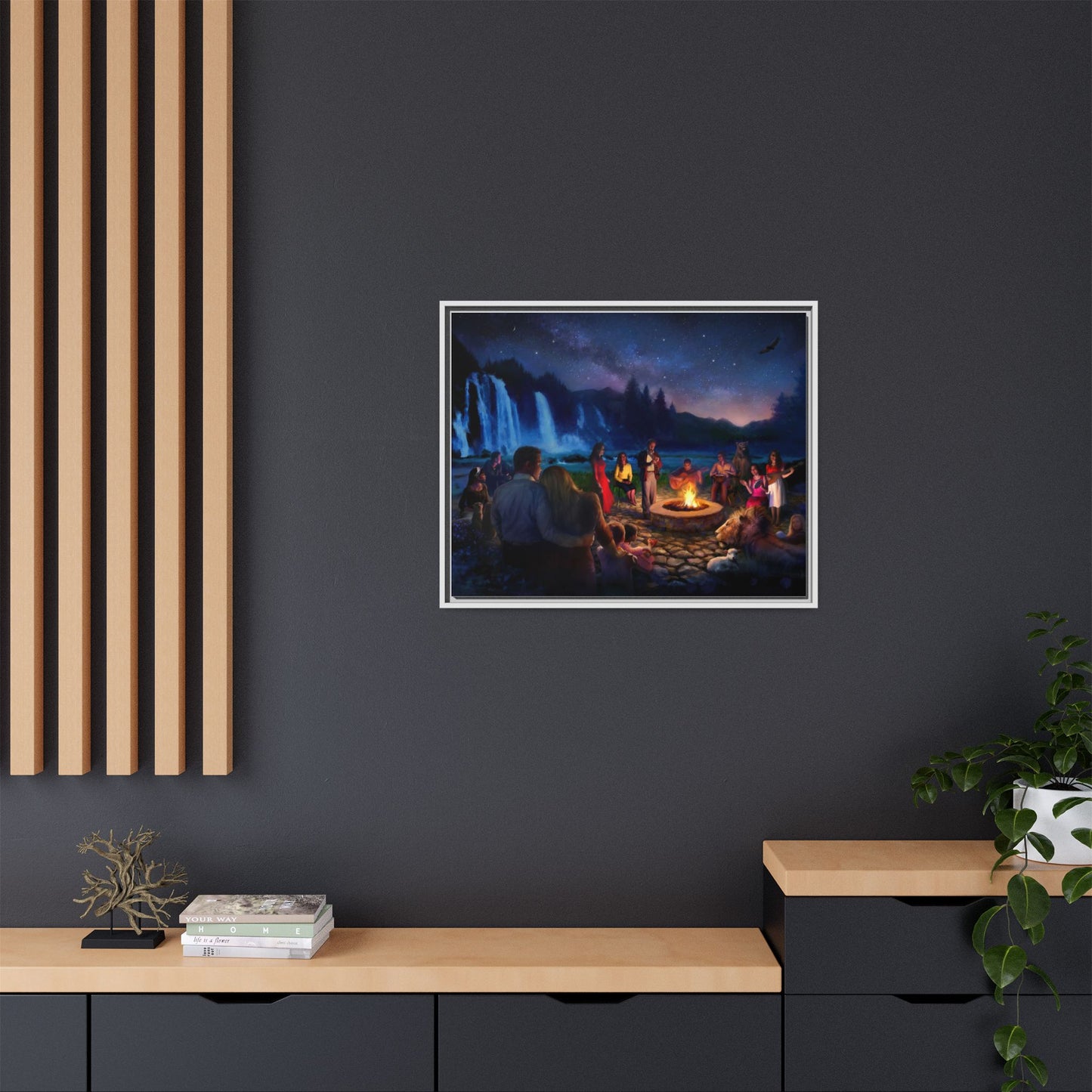 Night Music- Framed canvas print
