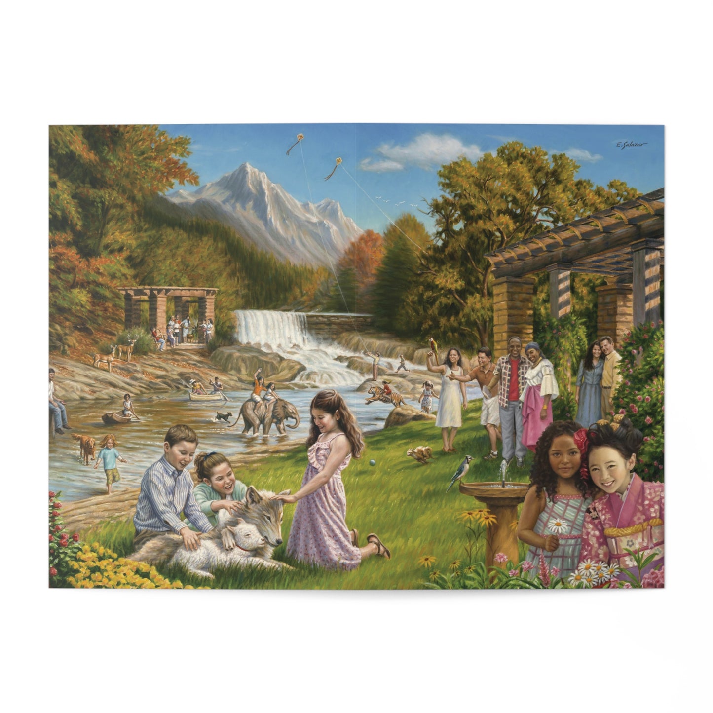 Children In Paradise-Greeting Cards Set - 7 Unique Designs for Special Occasions