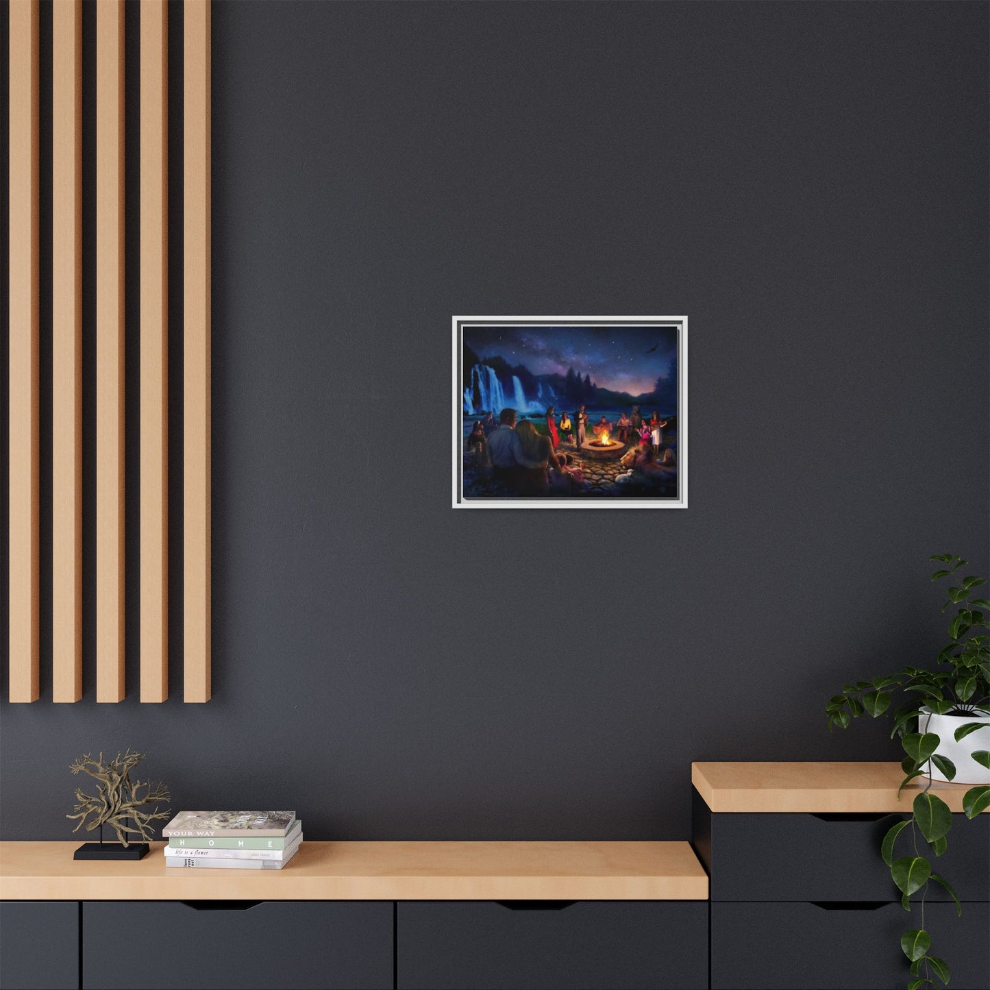 Night Music- Framed canvas print