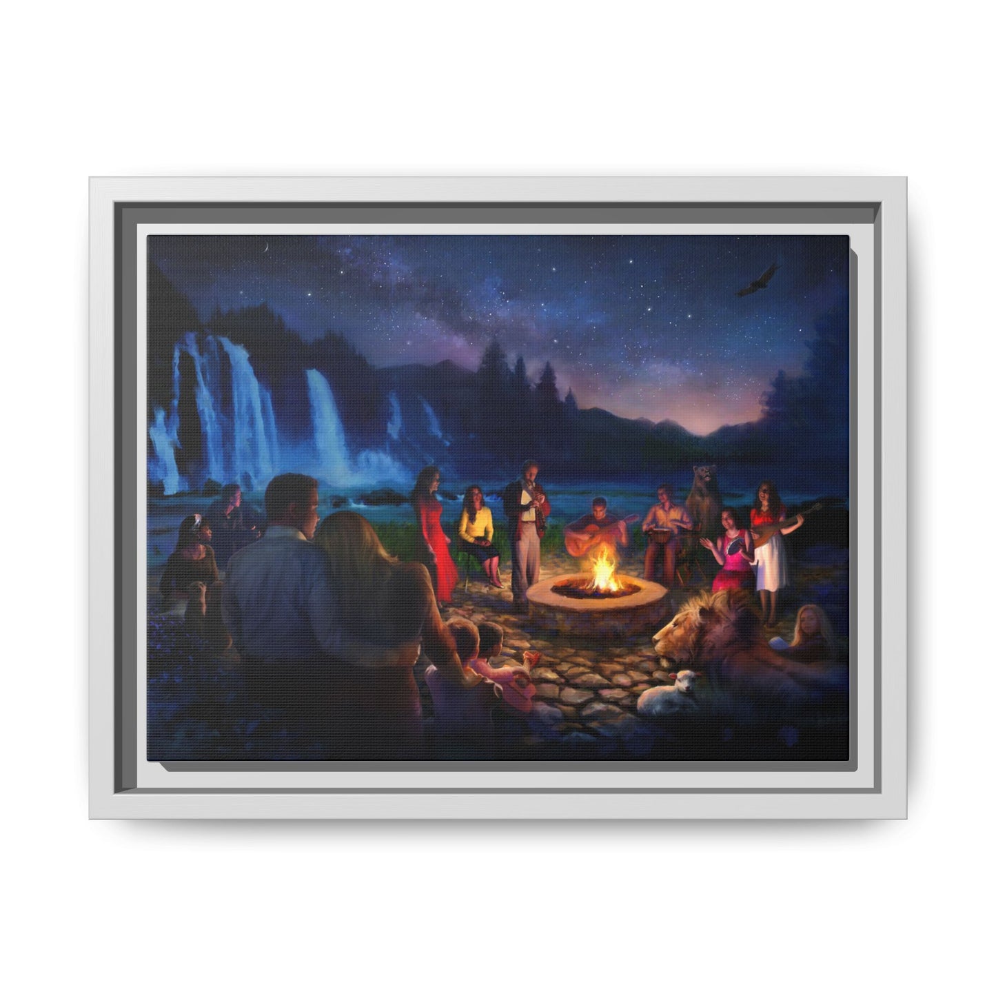 Night Music- Framed canvas print