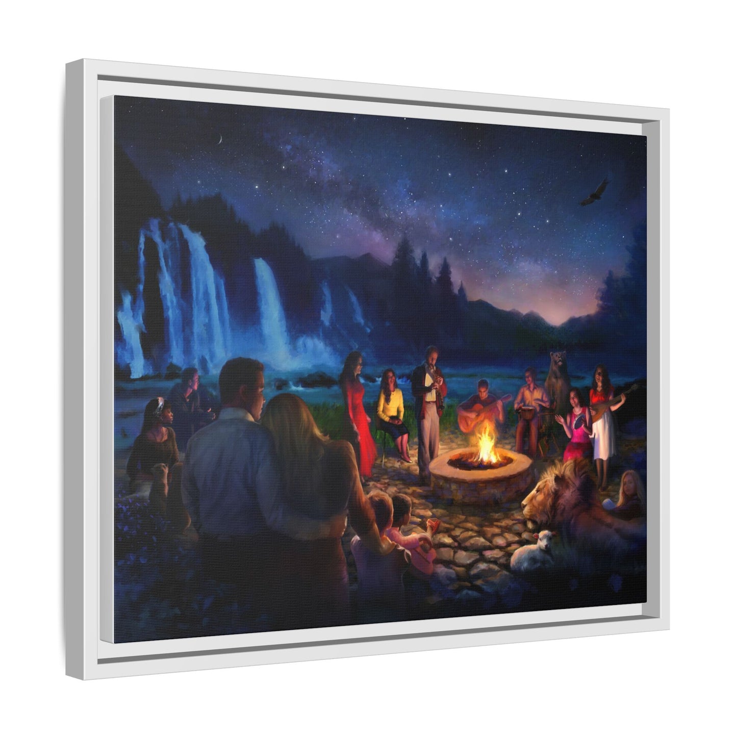 Night Music- Framed canvas print