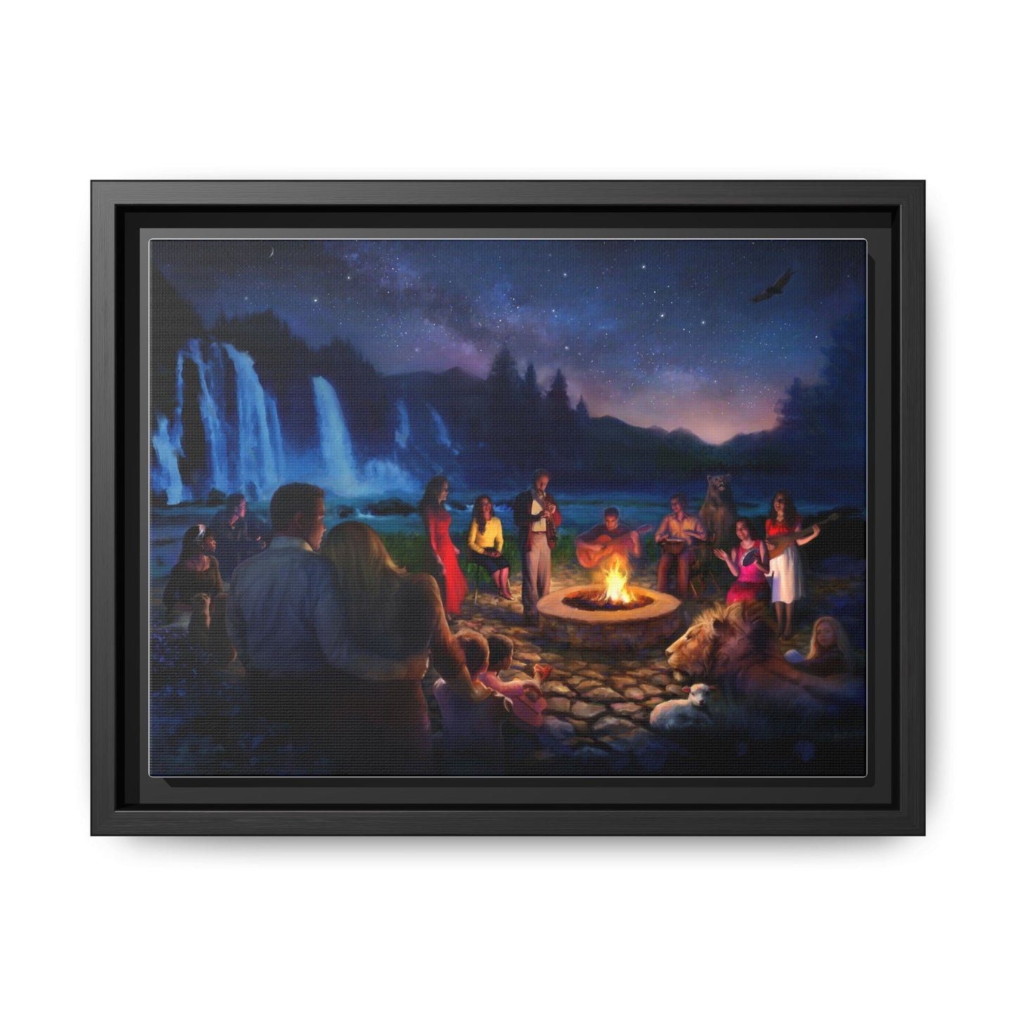 Night Music- Framed canvas print