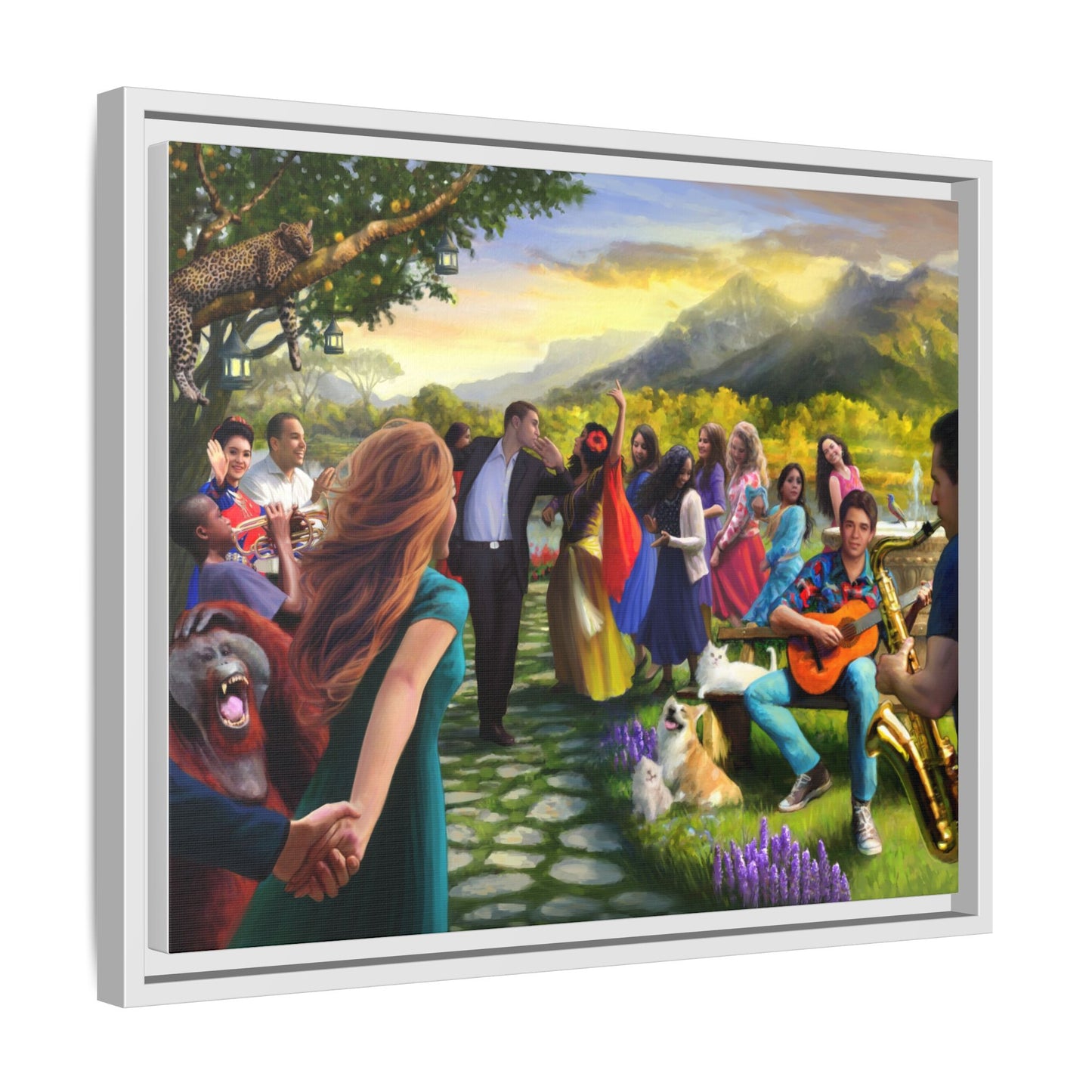 Let There Be Music! Matte Canvas, Framed (Multi-color)