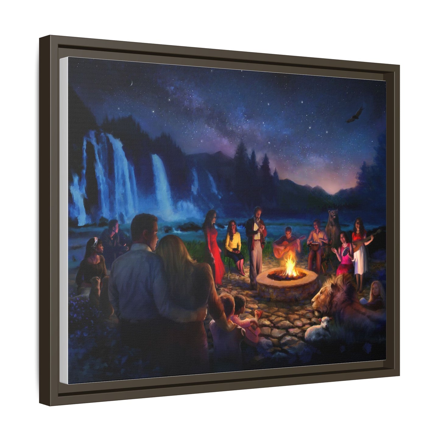 Night Music- Framed canvas print