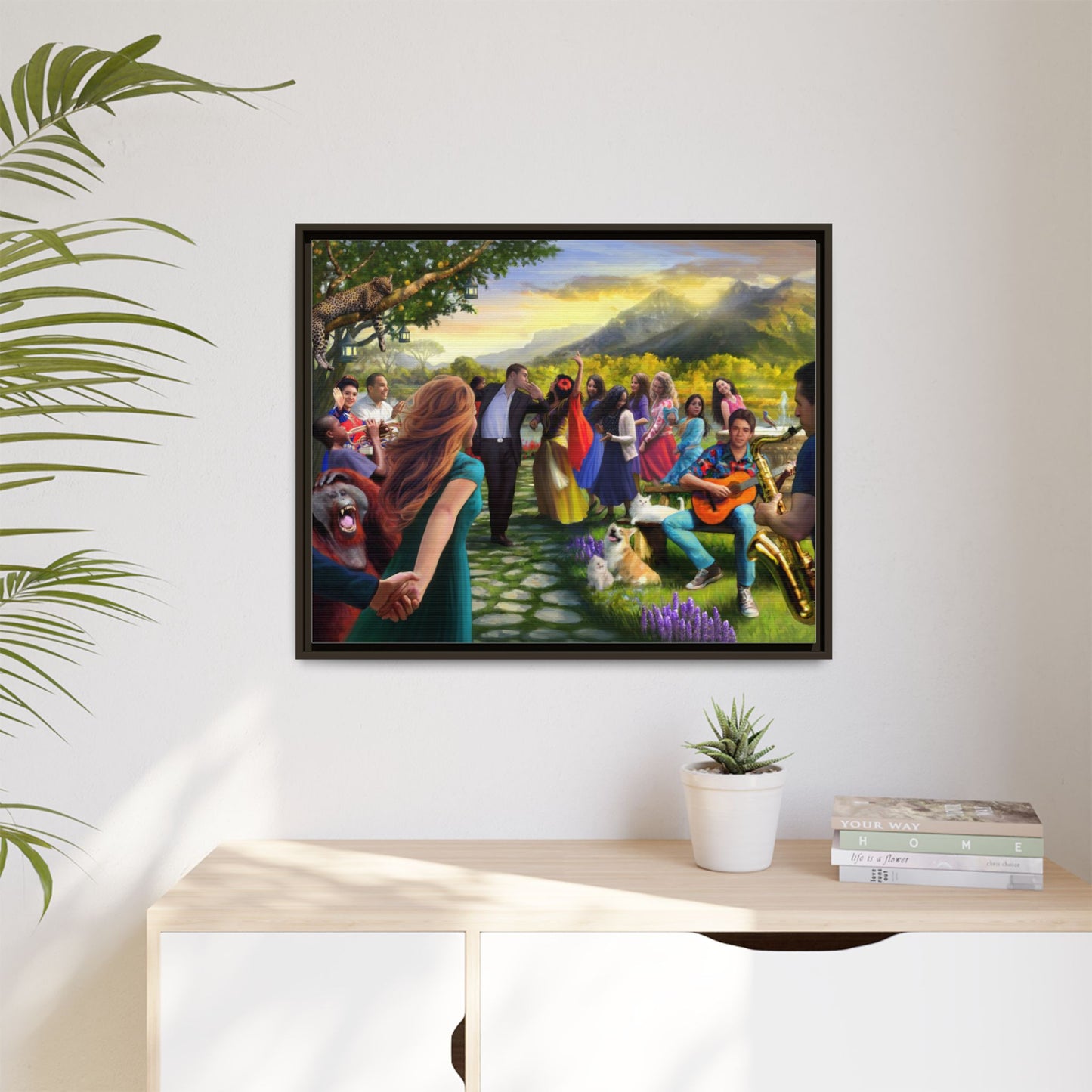 Let There Be Music! Matte Canvas, Framed (Multi-color)