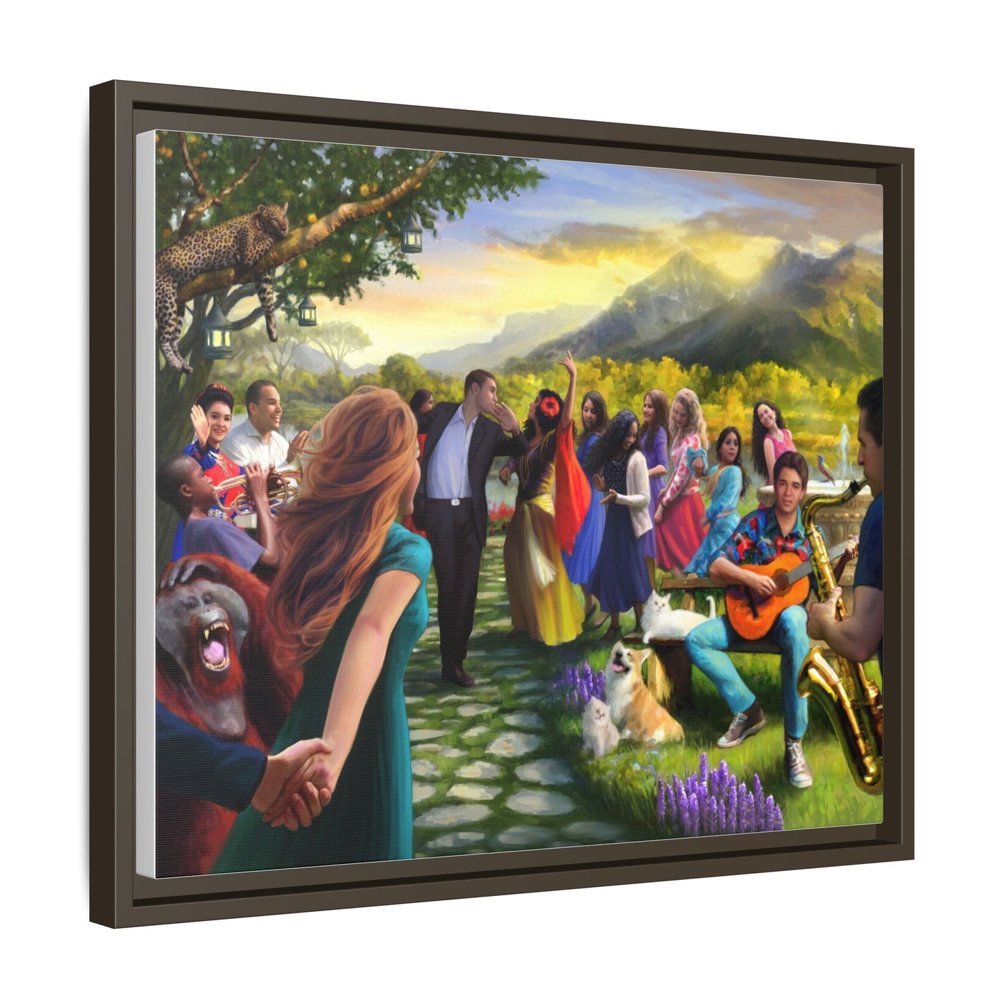 Let There Be Music! Matte Canvas, Framed (Multi-color)