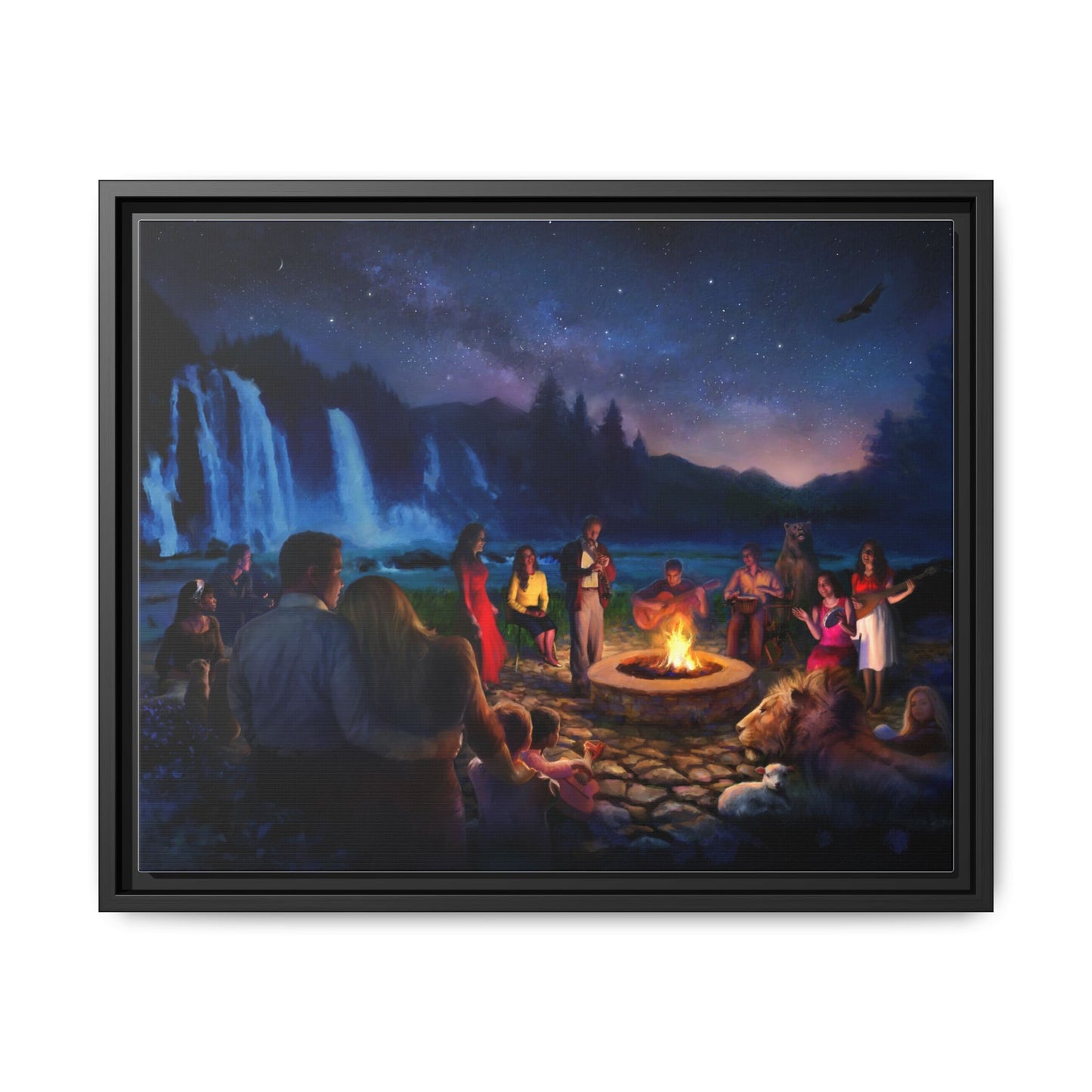 Night Music- Framed canvas print
