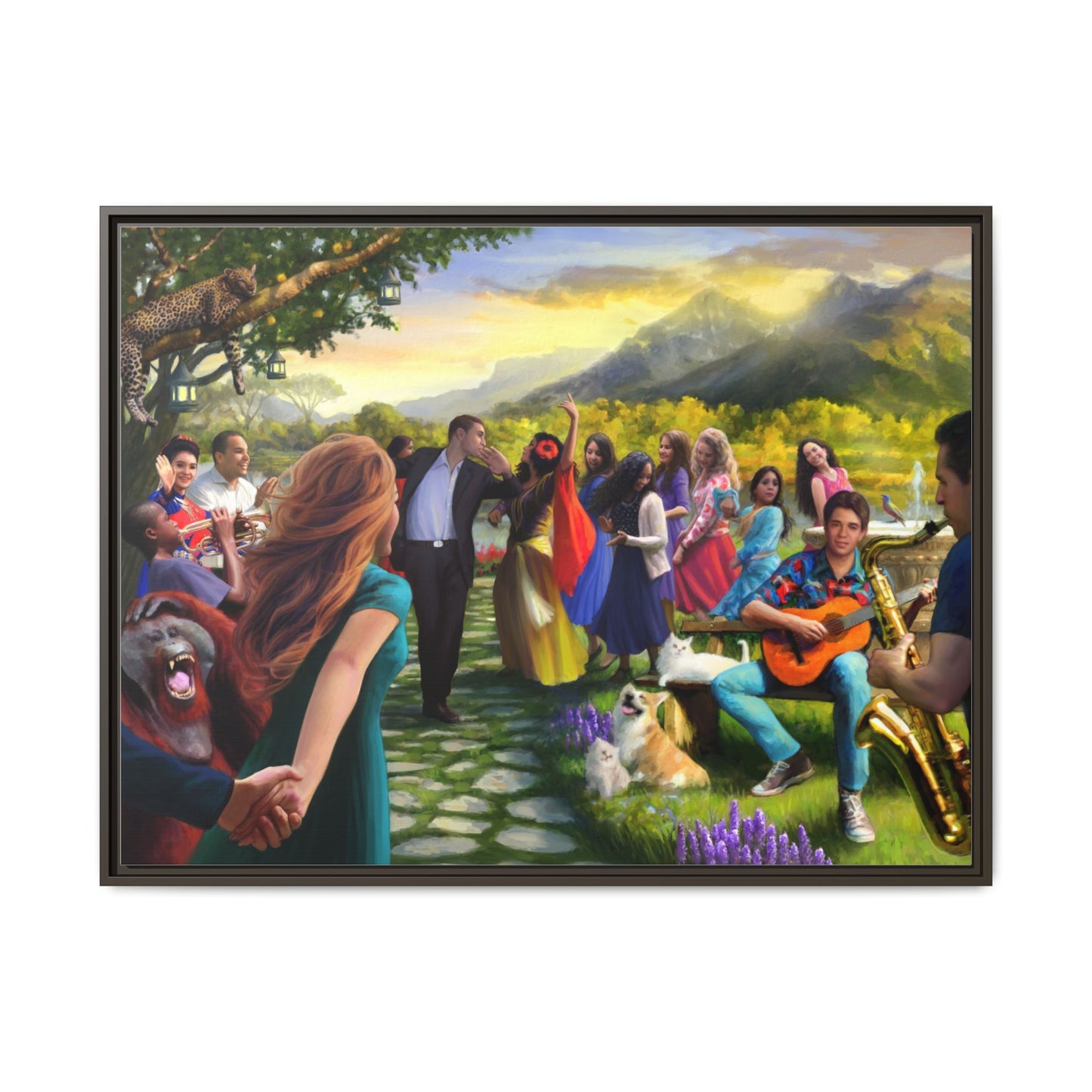 Let There Be Music! Matte Canvas, Framed (Multi-color)