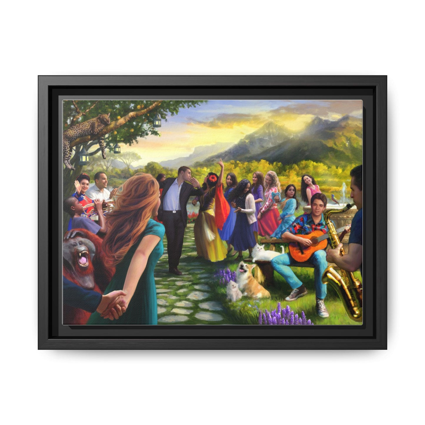 Let There Be Music! Matte Canvas, Framed (Multi-color)