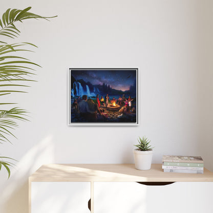 Night Music- Framed canvas print