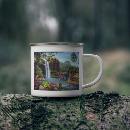 Palms Paradise-Enamel Camping Mug
