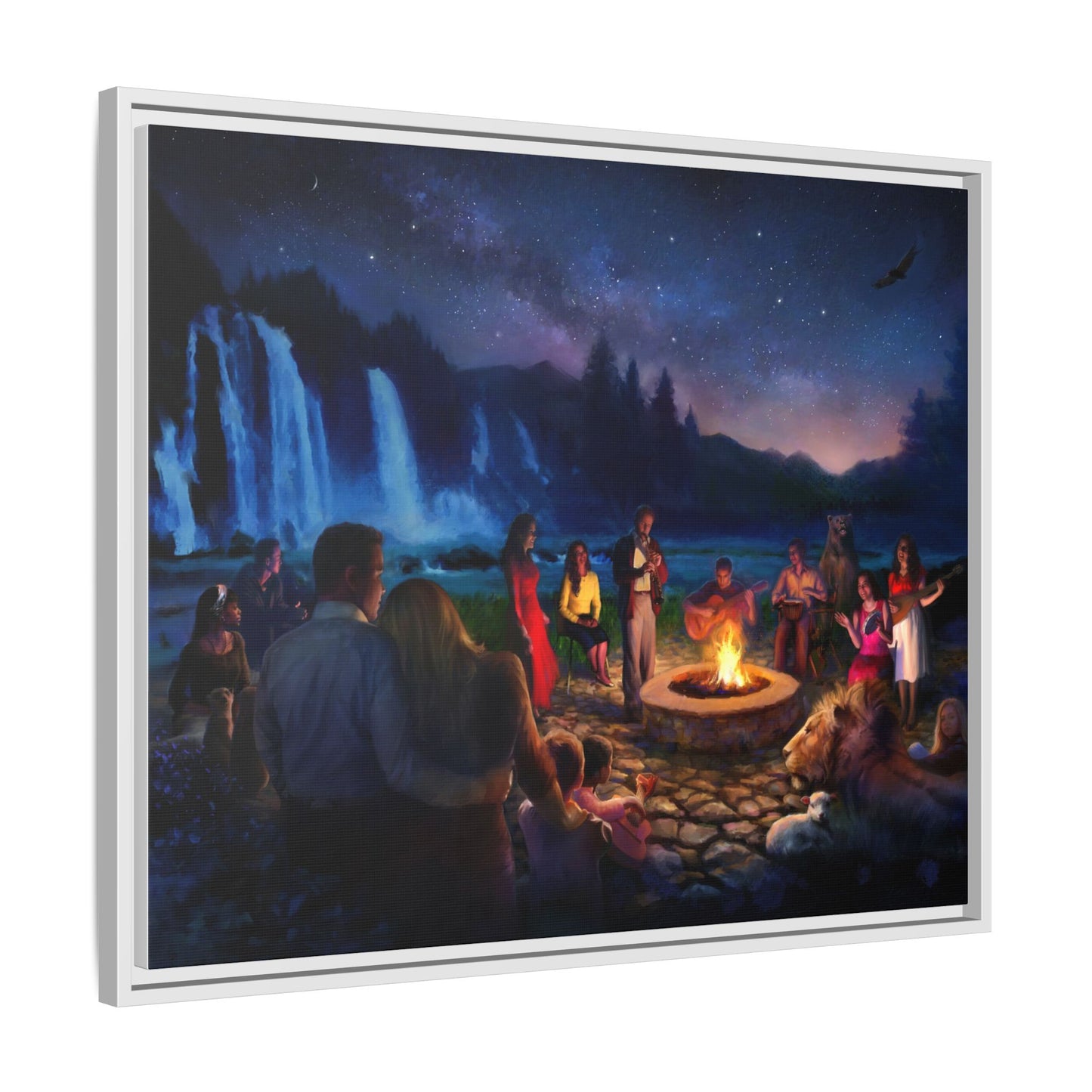 Night Music- Framed canvas print