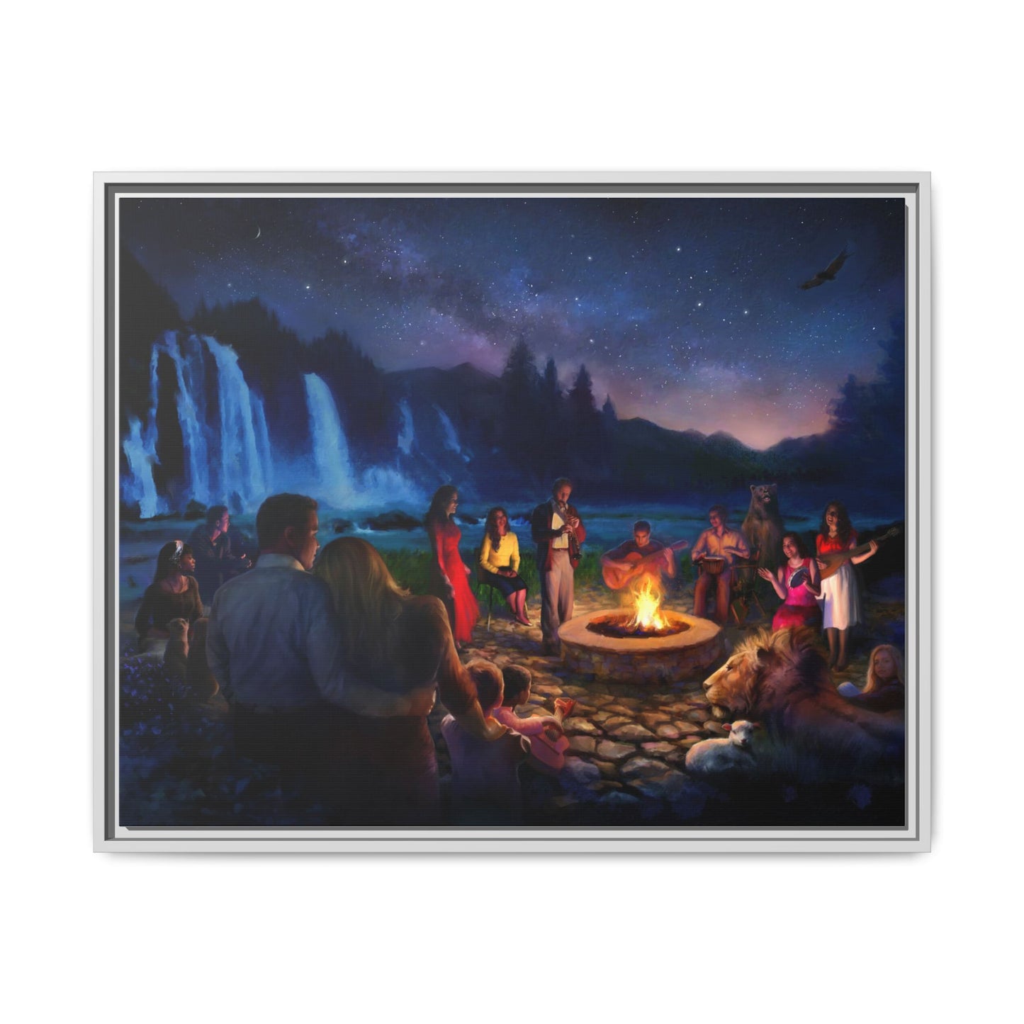 Night Music- Framed canvas print